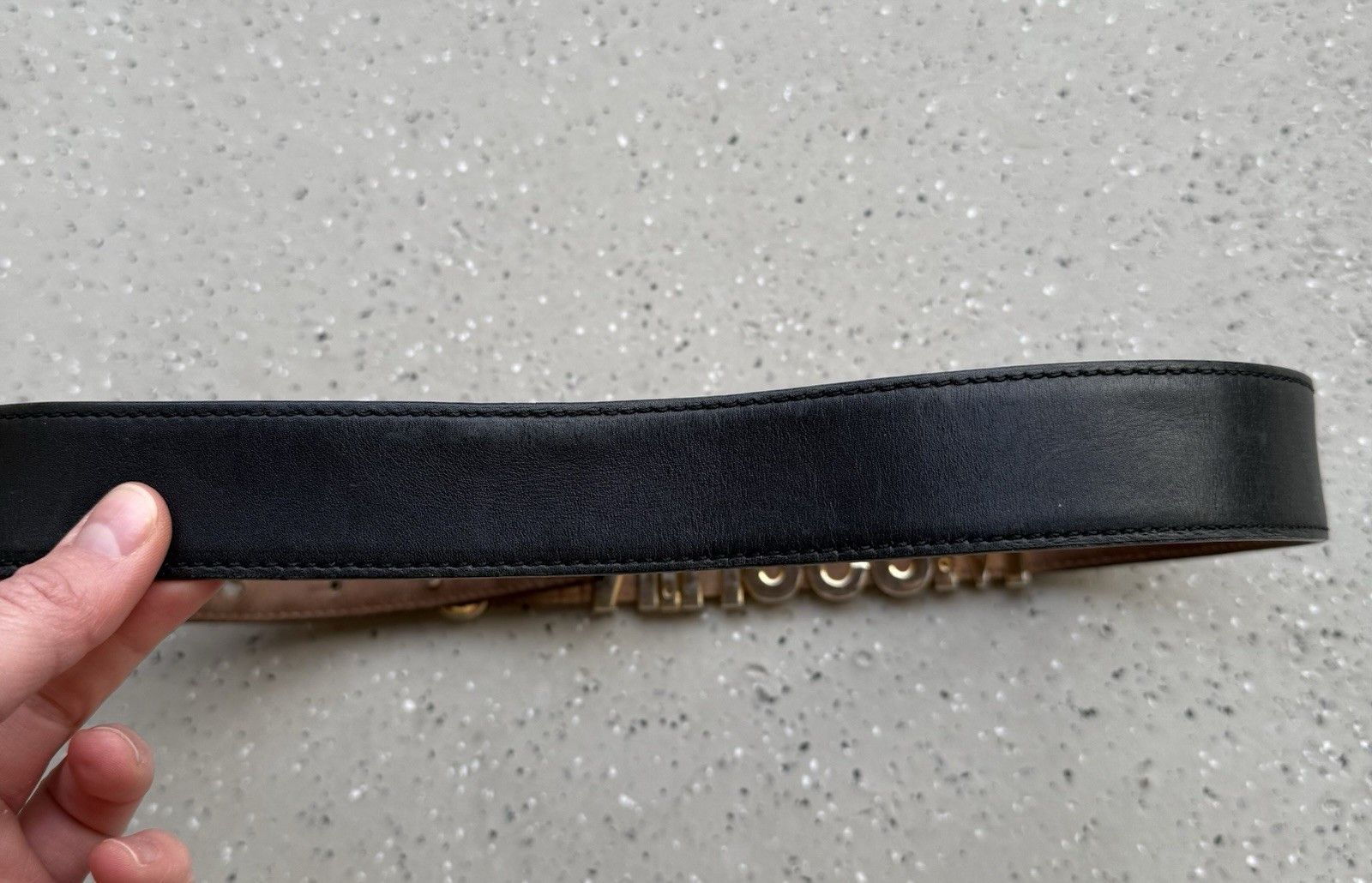 Moschino Vintage Moschino Womens Lettering Logo Leather Belt 85 cm Size ONE SIZE - 6 Thumbnail