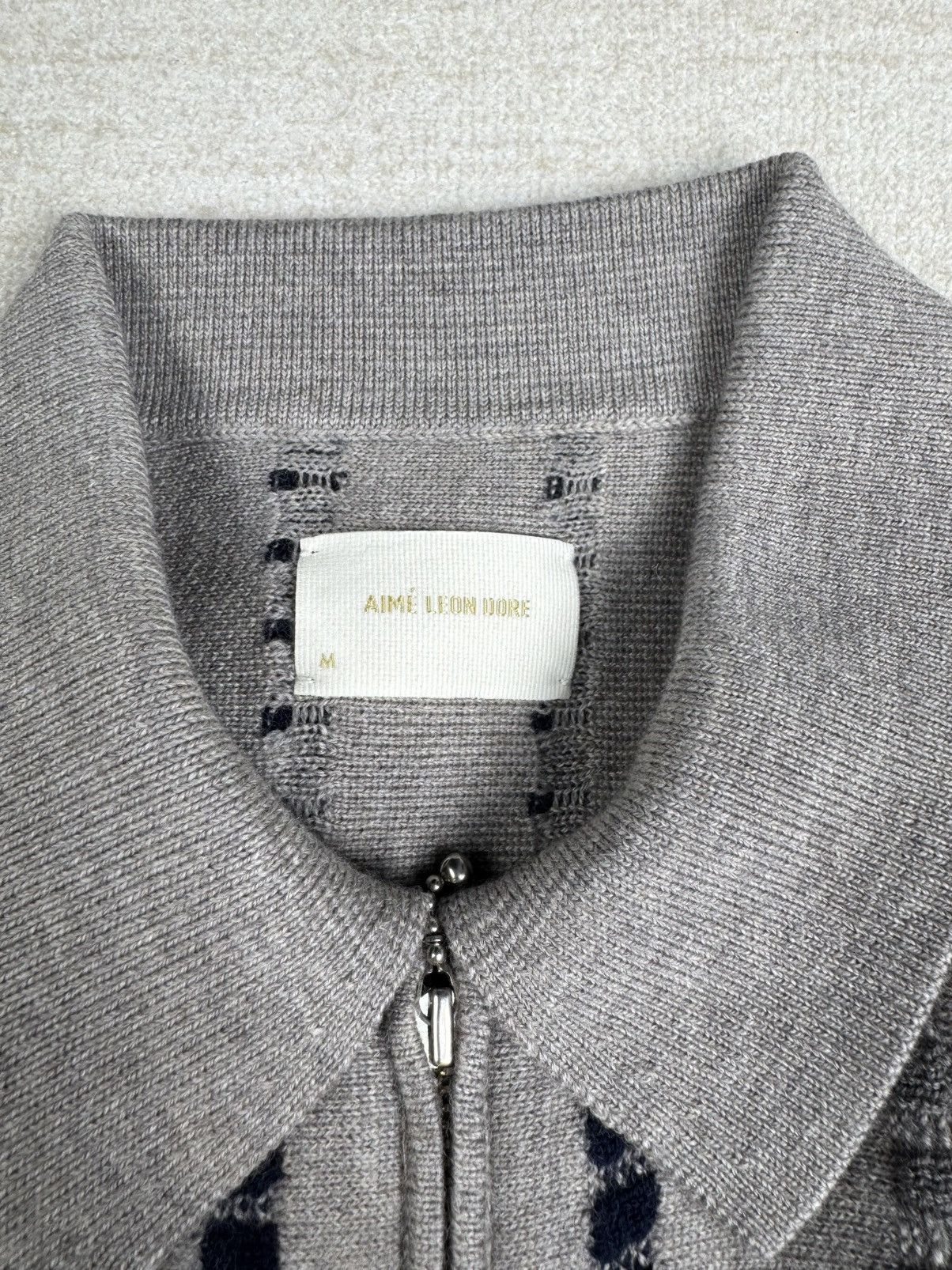 Aime Leon Dore Jacquard stripe polo cardigan Size US M / EU 48-50 / 2 - 2 Thumbnail
