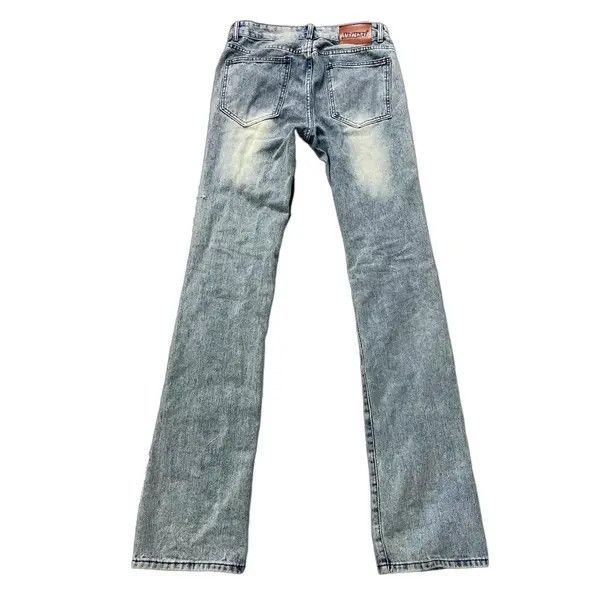 VIBE Heavy Star Heart Embroidered Double Patch Washed Jeans Size US 32 / EU 48 - 6 Thumbnail