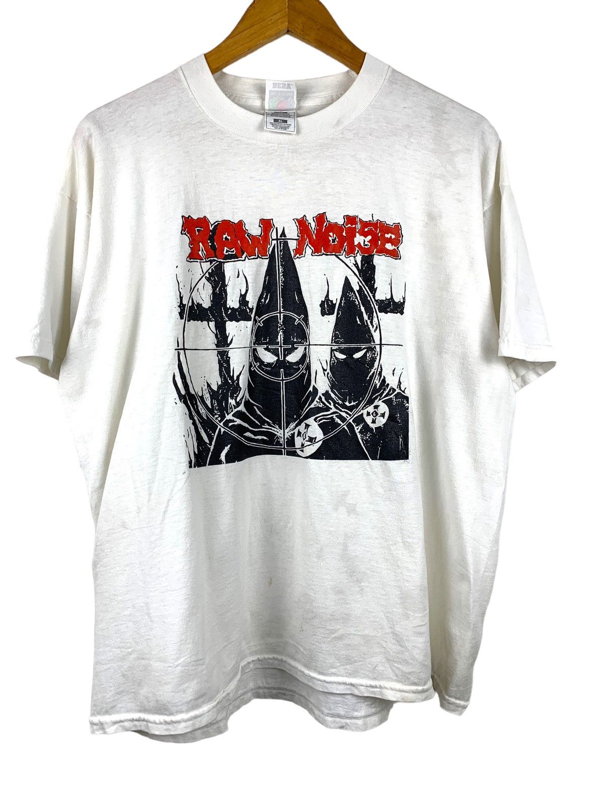 image of Band Tees x Vintage 2000 Raw Noise Album “The Terror Continues” in White, Men's (Size XL)