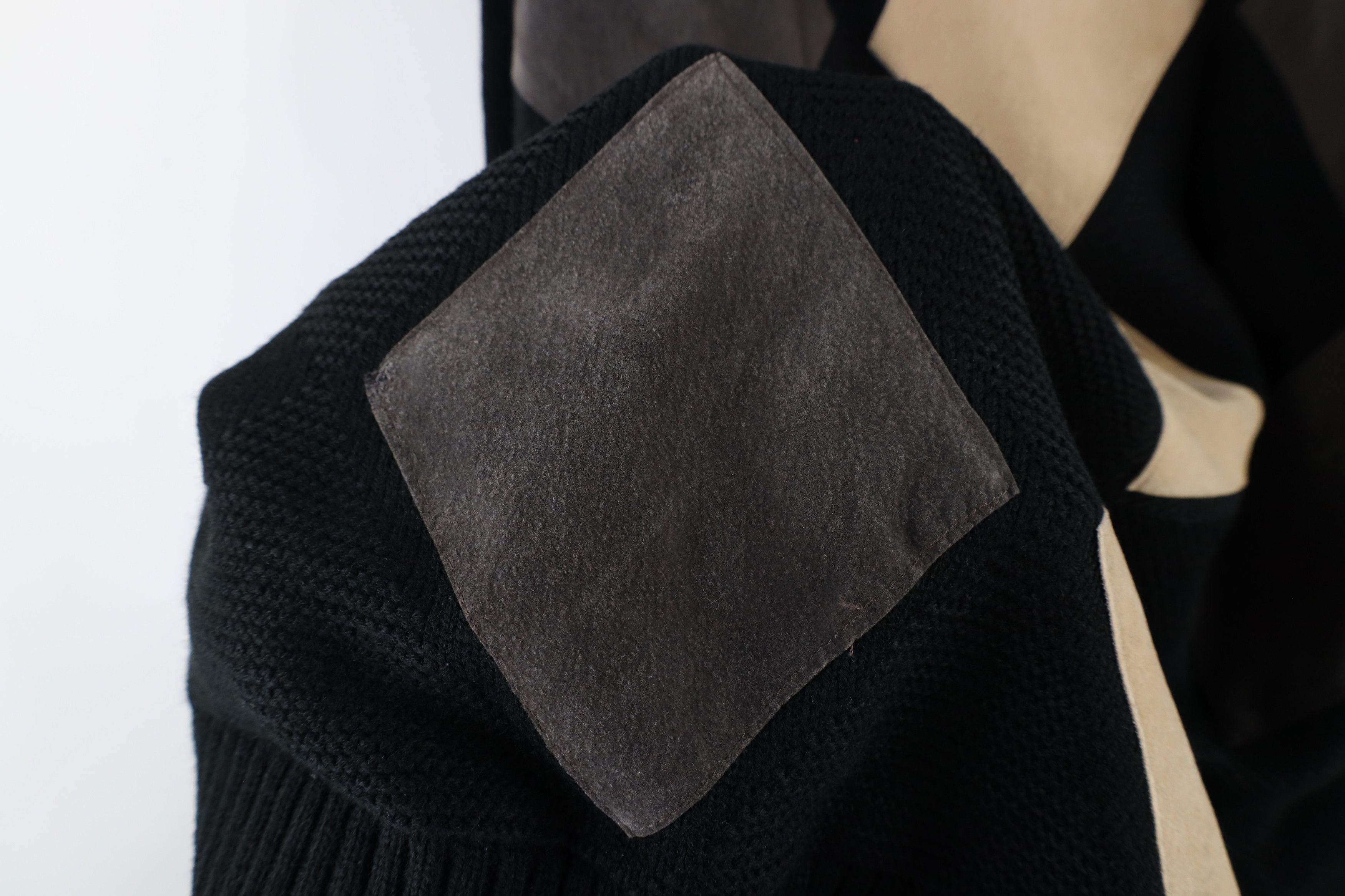 Vintage Vintage 90s Streetwear Diamond Mock Neck Knit Sweater Black Size US XL / EU 56 / 4 - 6 Thumbnail