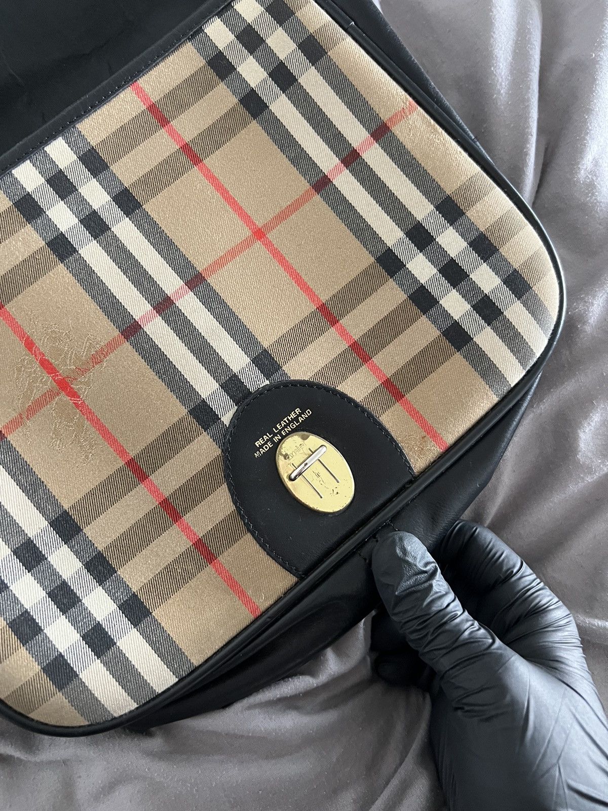 Burberry × Designer × Vintage Burberry Bag Vintage Nova Check London Y2k Size ONE SIZE - 18 Thumbnail
