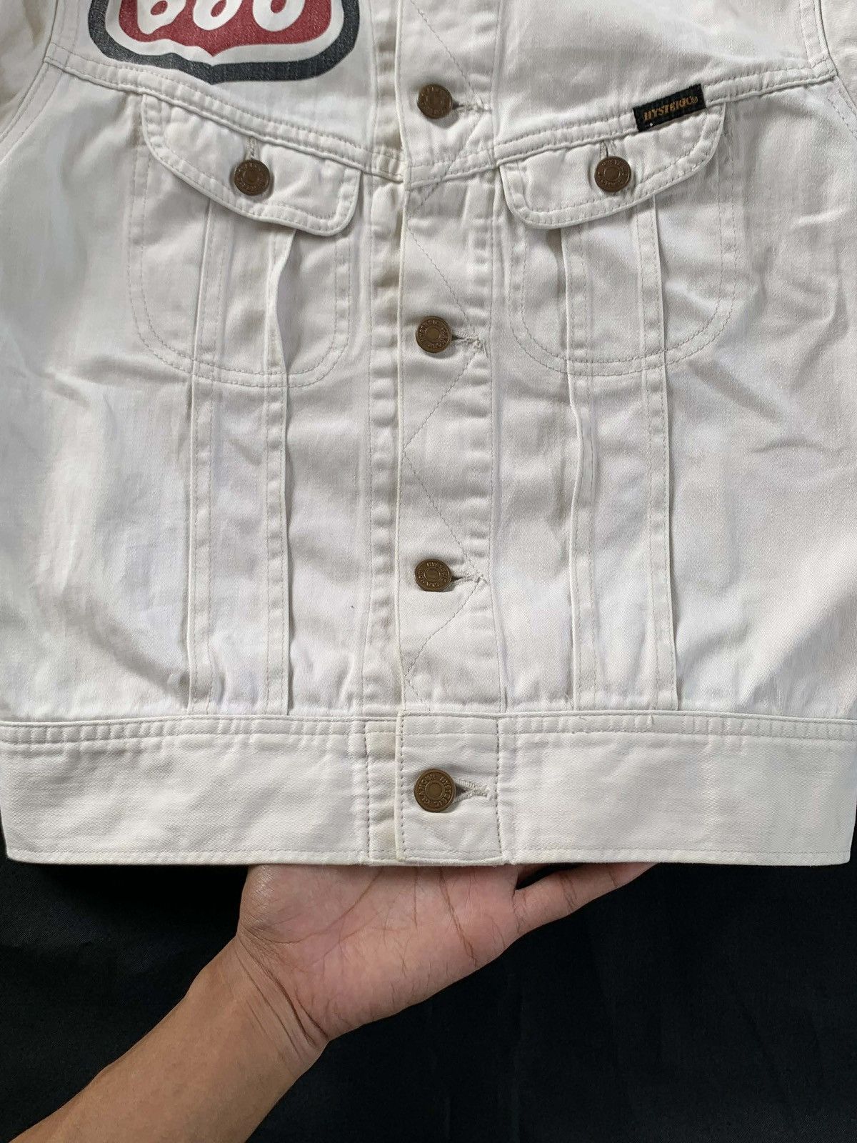 Hysteric Glamour Hysteric Glamour “Hysterics 666” White Denim Jacket Graphic Size US S / EU 44-46 / 1 - 6 Thumbnail