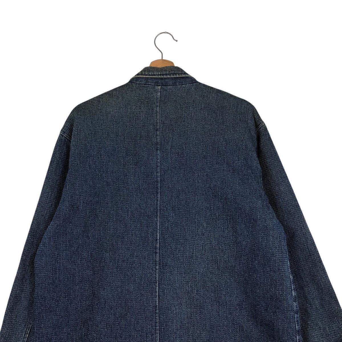 Indigo 📌Vintage Denim Indigo Chore Jacket Vivreclub Issey Miyake Size US L / EU 52-54 / 3 - 10 Thumbnail