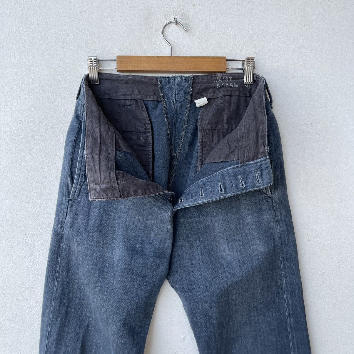 RRL Ralph Lauren RRL Ralph Lauren Herringbone Twill (HBT) Officer Trousers Size US 28 / EU 44 - 15 Thumbnail