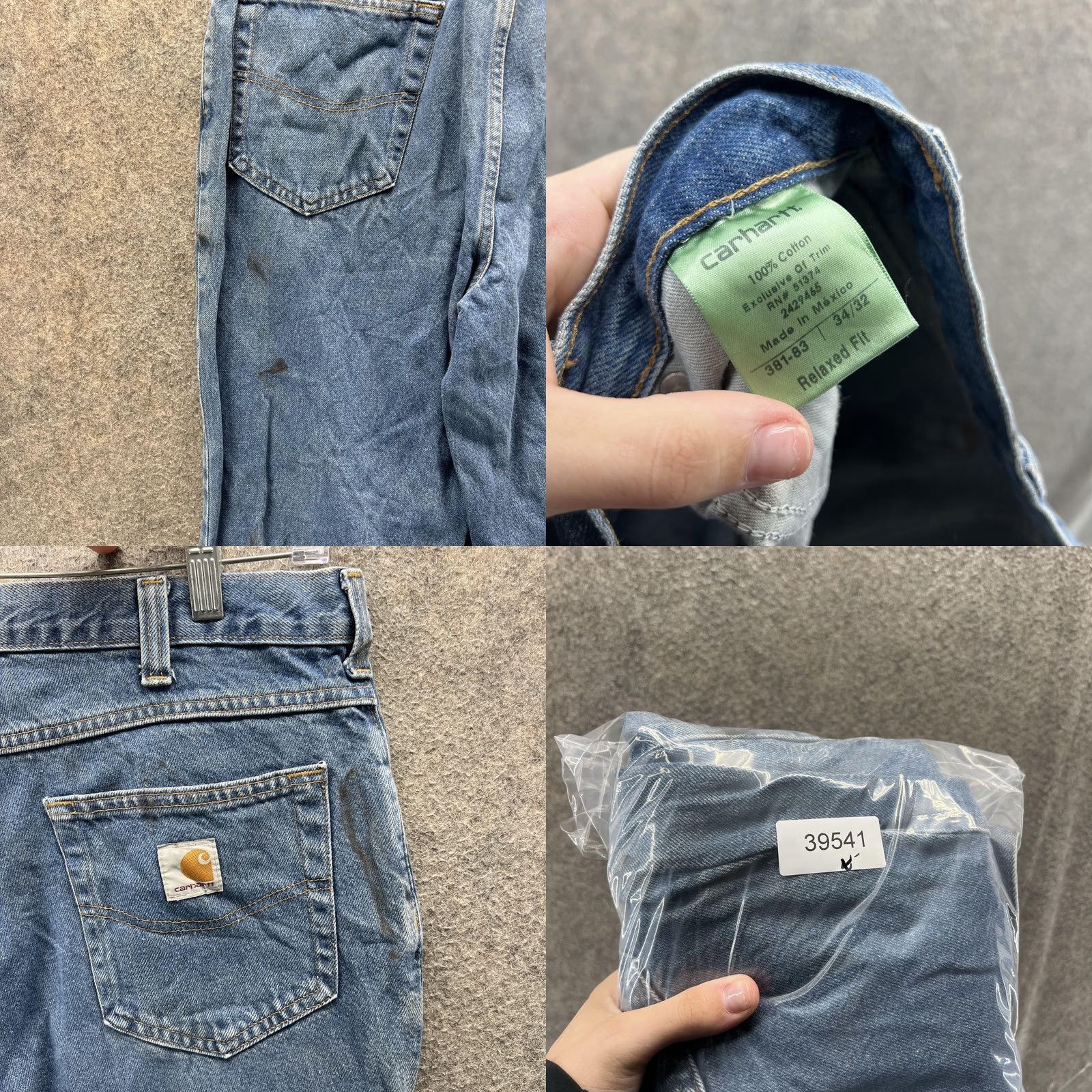 Carhartt VINTAGE Carhartt Jeans Mens 34x32 Blue Relaxed Straight Leg Denim Workwear Y2K Size US 34 / EU 50 - 8 Thumbnail
