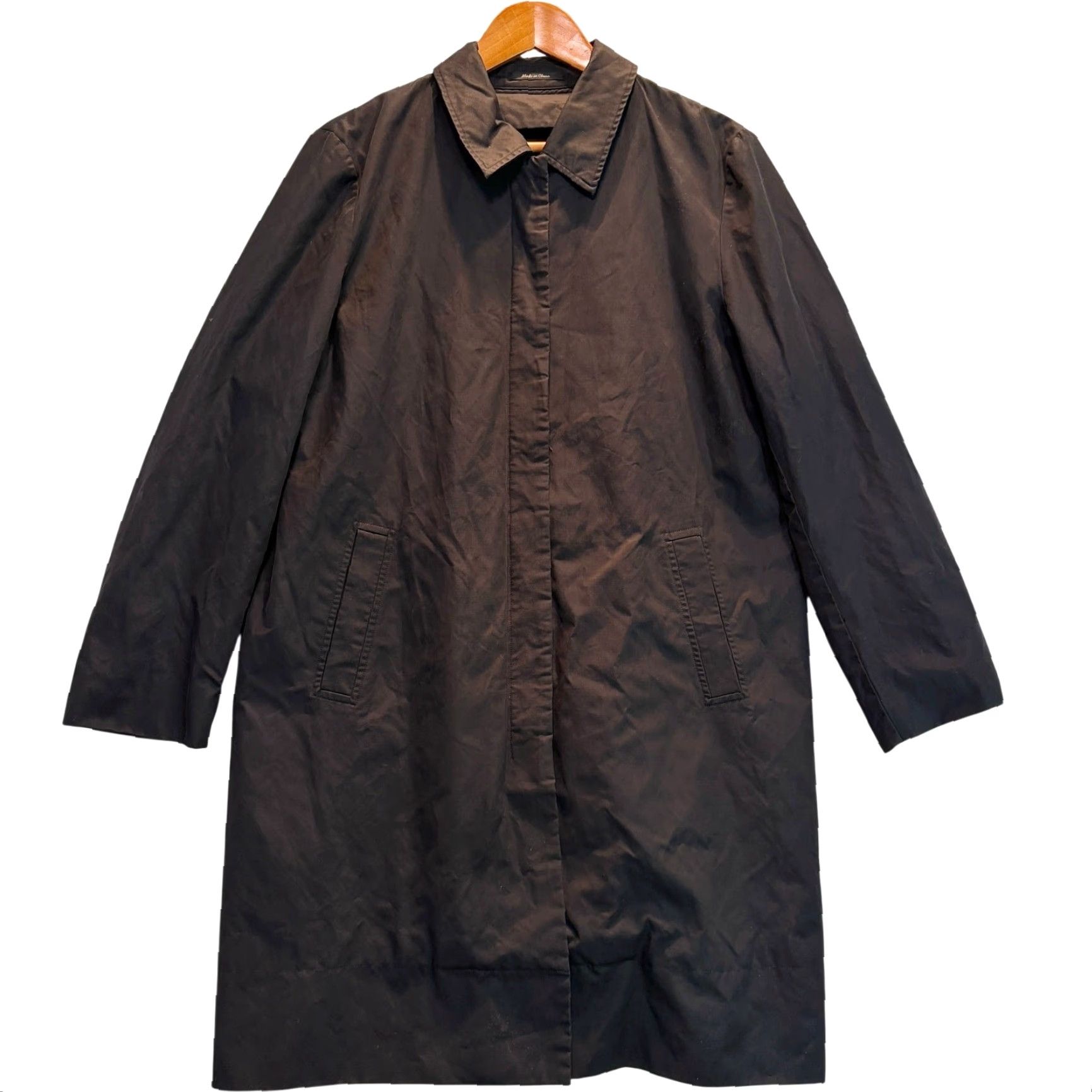Vintage VINTAGE Barney’s New York Jacket Women Large Black Long Coat Designer Button 90s Size L / US 10 / IT 46 - 2 Thumbnail
