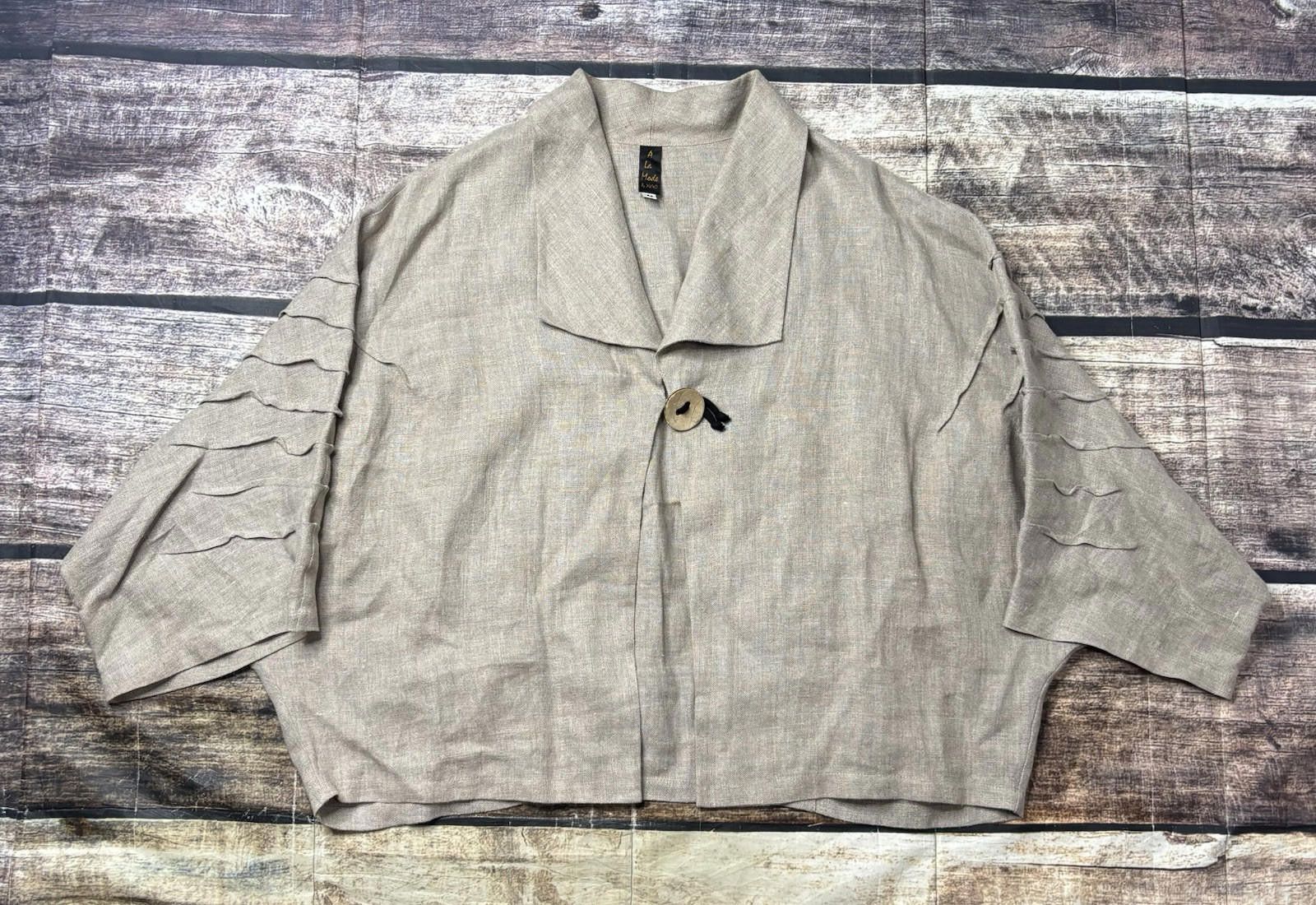 Other A La Mode by Xiao Sweater Top Women's Medium Linen Oversized Size M / US 6-8 / IT 42-44 - 1 Thumbnail