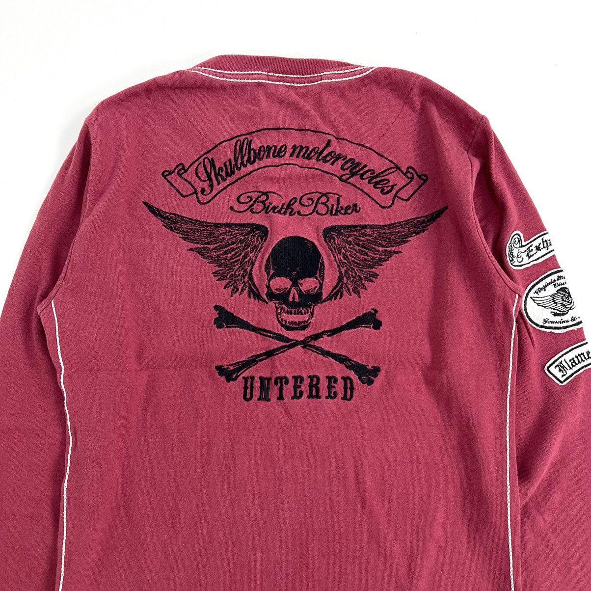 If Six Was Nine × Japanese Brand × Le Grande Bleu (L.G.B.) Vintage Real Master Skullbone Motorcycles LongSleeve Size US M / EU 48-50 / 2 - 2 Thumbnail