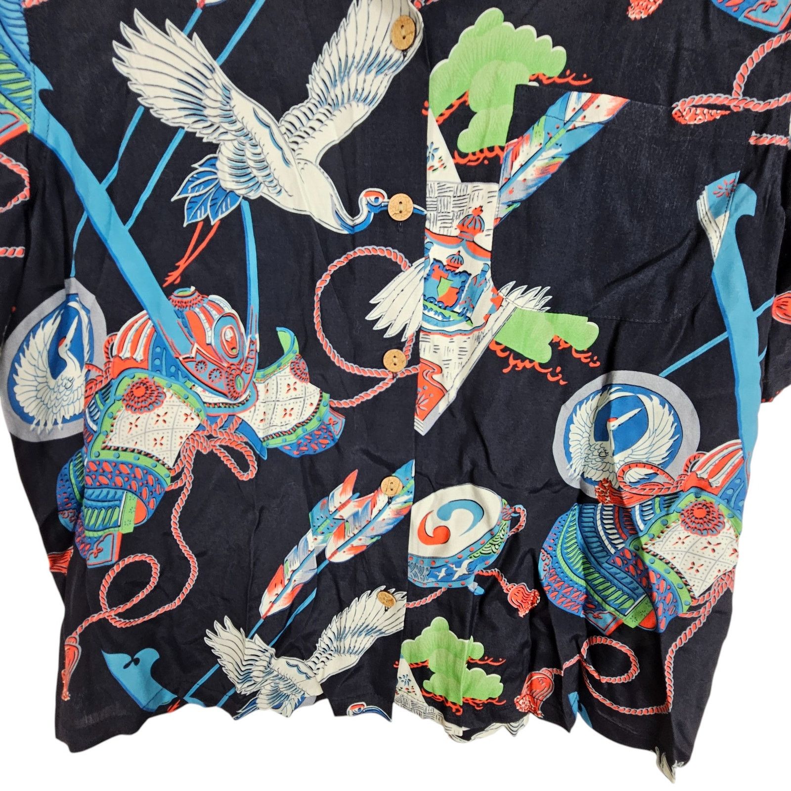RE/DONE Re/DoneWomens Japanes Tsuru Hawaiian Crane Shirt Size M Bird Size M / US 6-8 / IT 42-44 - 4 Thumbnail