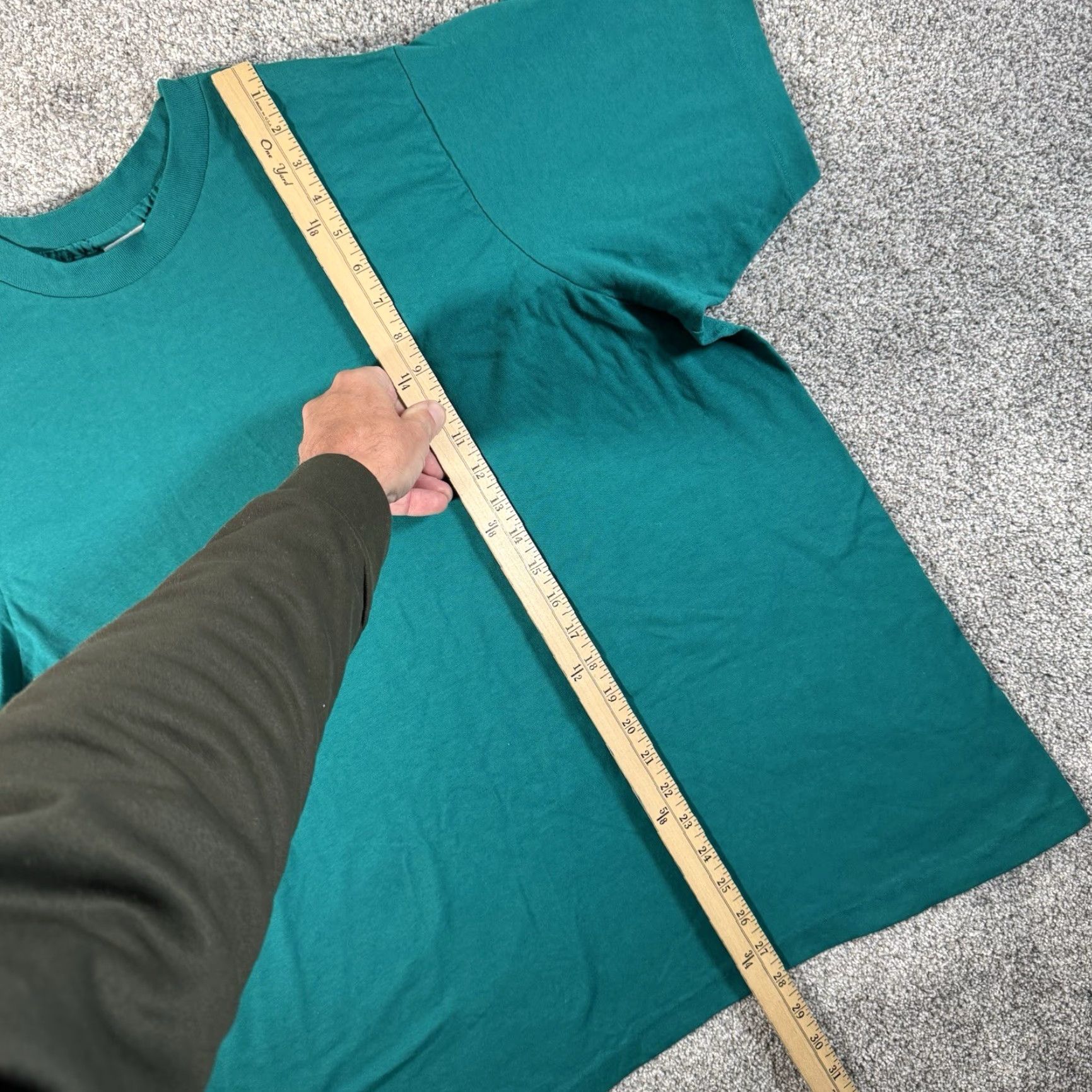 Etro VINTAGE Emerald Green 80s Single Stitch Shirt Sz 1X Boxy Tee Casual Womens T-Shirt Retro Green 1X Size XL / US 12-14 / IT 48-50 - 2 Thumbnail