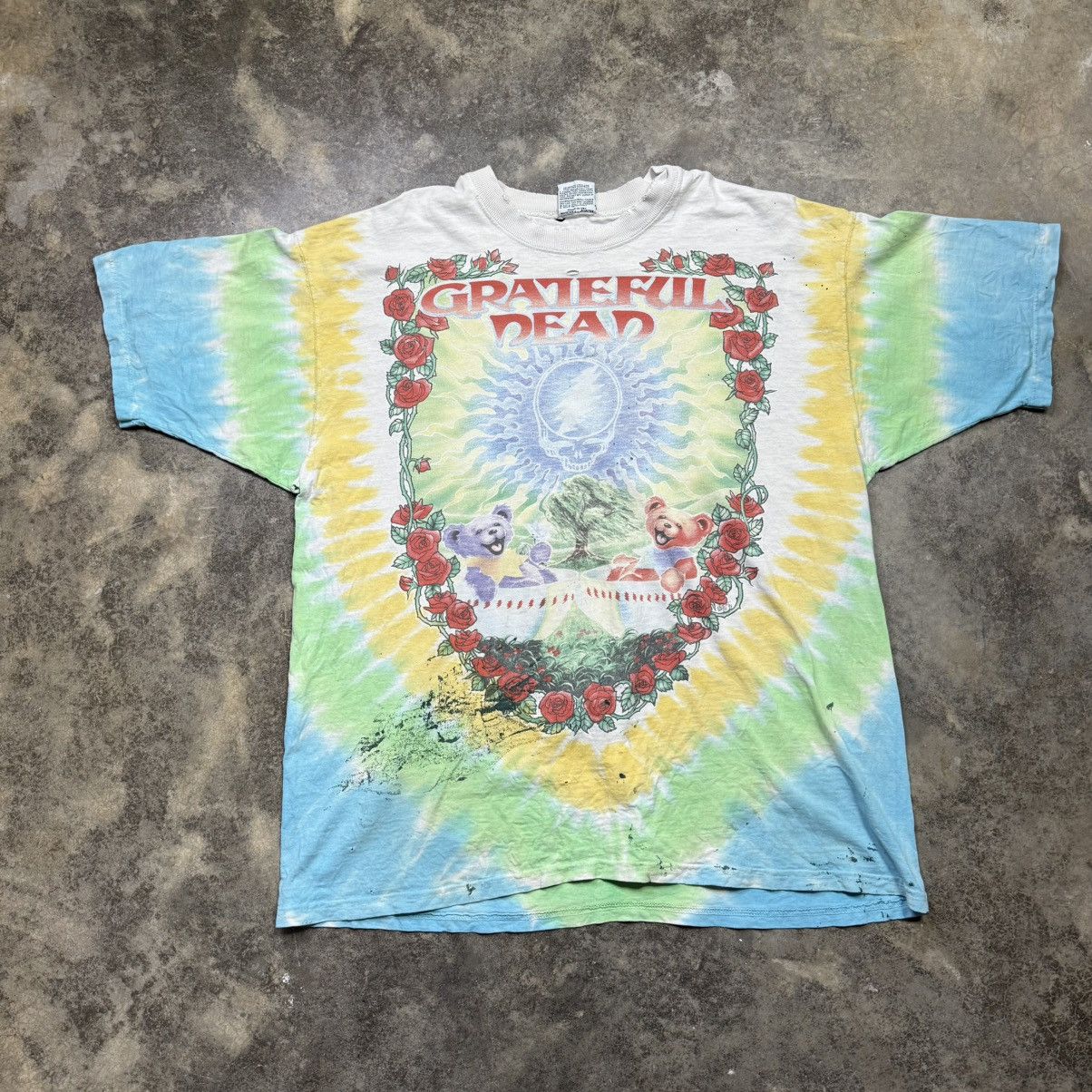 vintage grateful dead tye dye ying yang dragon band tshirt