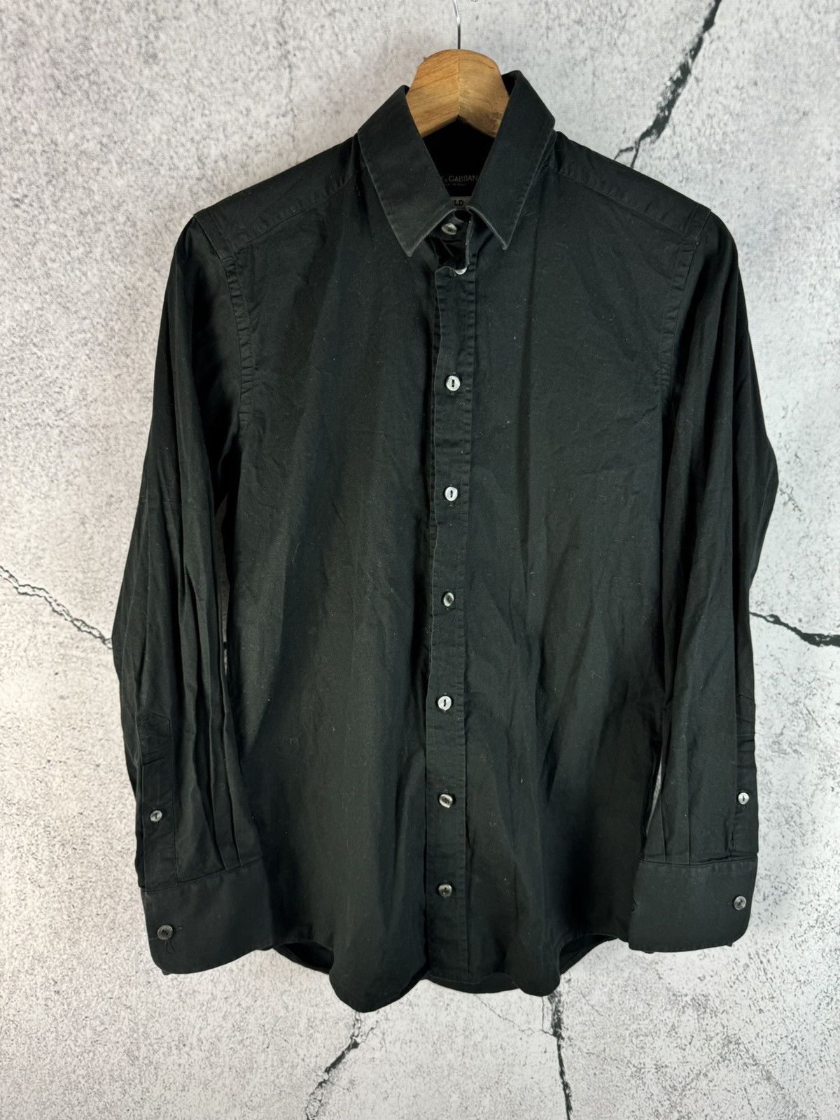 Dolce & Gabbana Vintage Dolce & Gabbana Gold Formal Black Luxury Shirt Size US M / EU 48-50 / 2 - 1 Thumbnail
