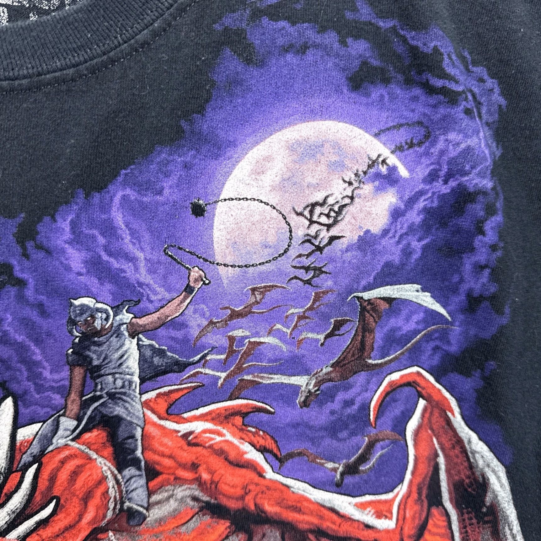 Liquid Blue Liquid Blue Shirt XL Black Dragon T Shirt Graphic Print Fantasy 90s Big Print Mens Size US XL / EU 56 / 4 - 7 Thumbnail