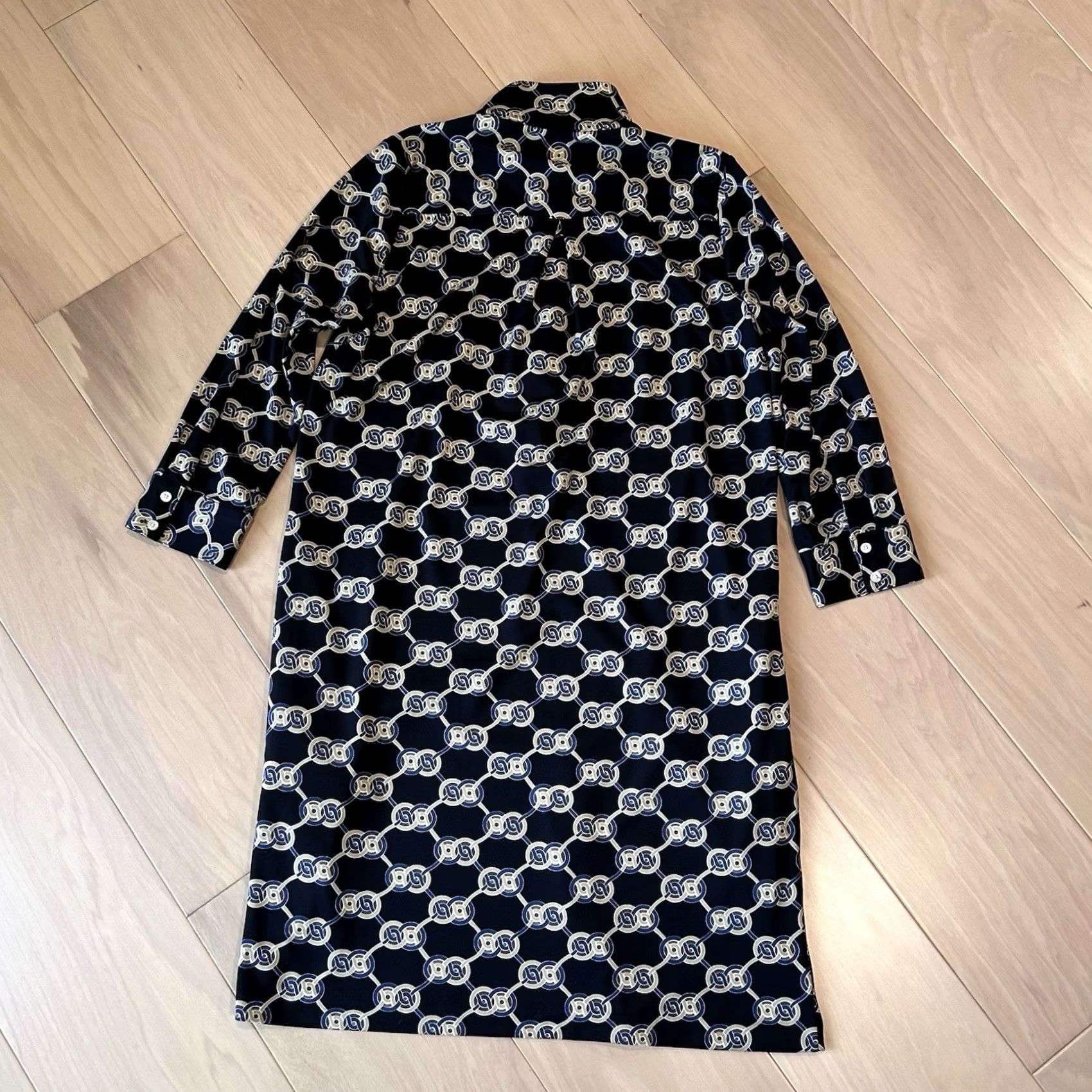 J.McLaughlin J. McLaughlin Berlin Black Dress Long Sleeve Women’s XS Shirt Knit Geometric Knee Length Casual Business Womens XS Black, Rayon, Spandex Size XS / US 0-2 / IT 36-38 - 5 Thumbnail
