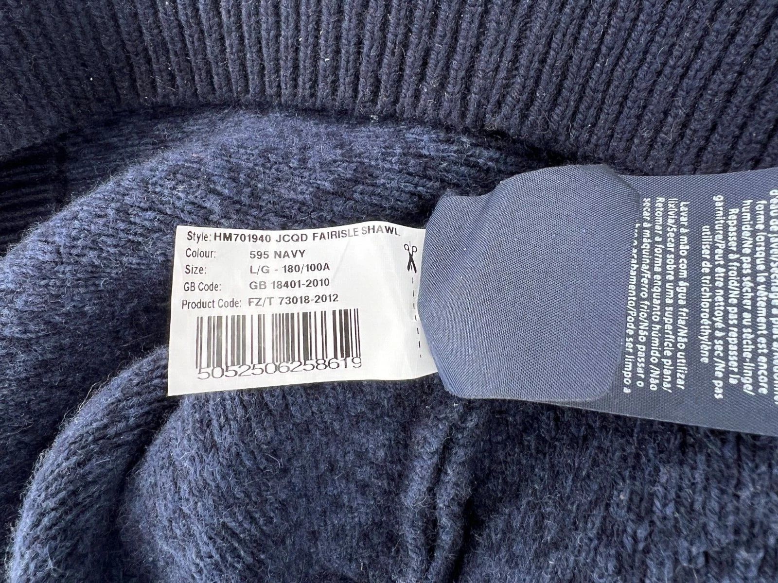 Hackett Hackett London Merino Cashmere Fair Isle Shawl Cardigan Size US L / EU 52-54 / 3 - 14 Thumbnail