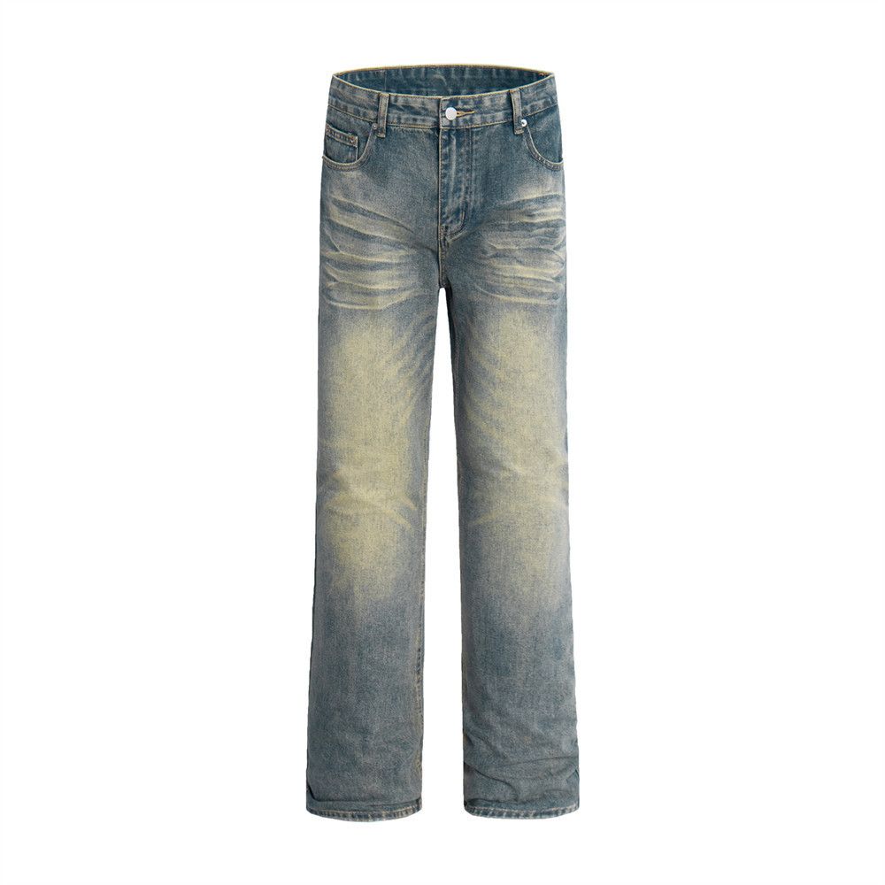 Japanese Brand × Jean Men's punk gradient washed straight distressed jeans y2k Size US 32 / EU 48 - 1 Thumbnail