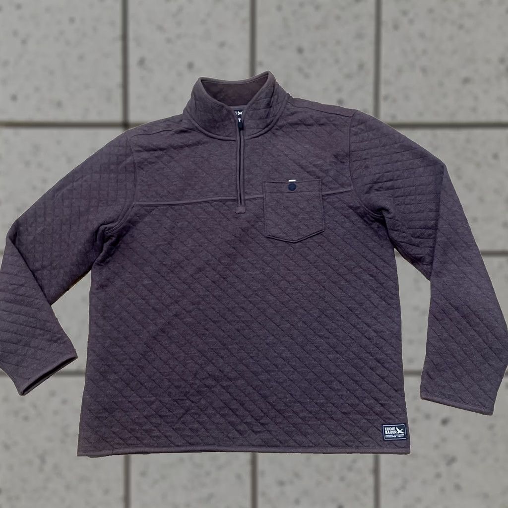 Eddie Bauer VINTAGE Eddie Bauer Hunting Quilted Texture 1/4 Zip Sweater Men L Brown Capsule Knit L Size US L / EU 52-54 / 3 - 1 Thumbnail