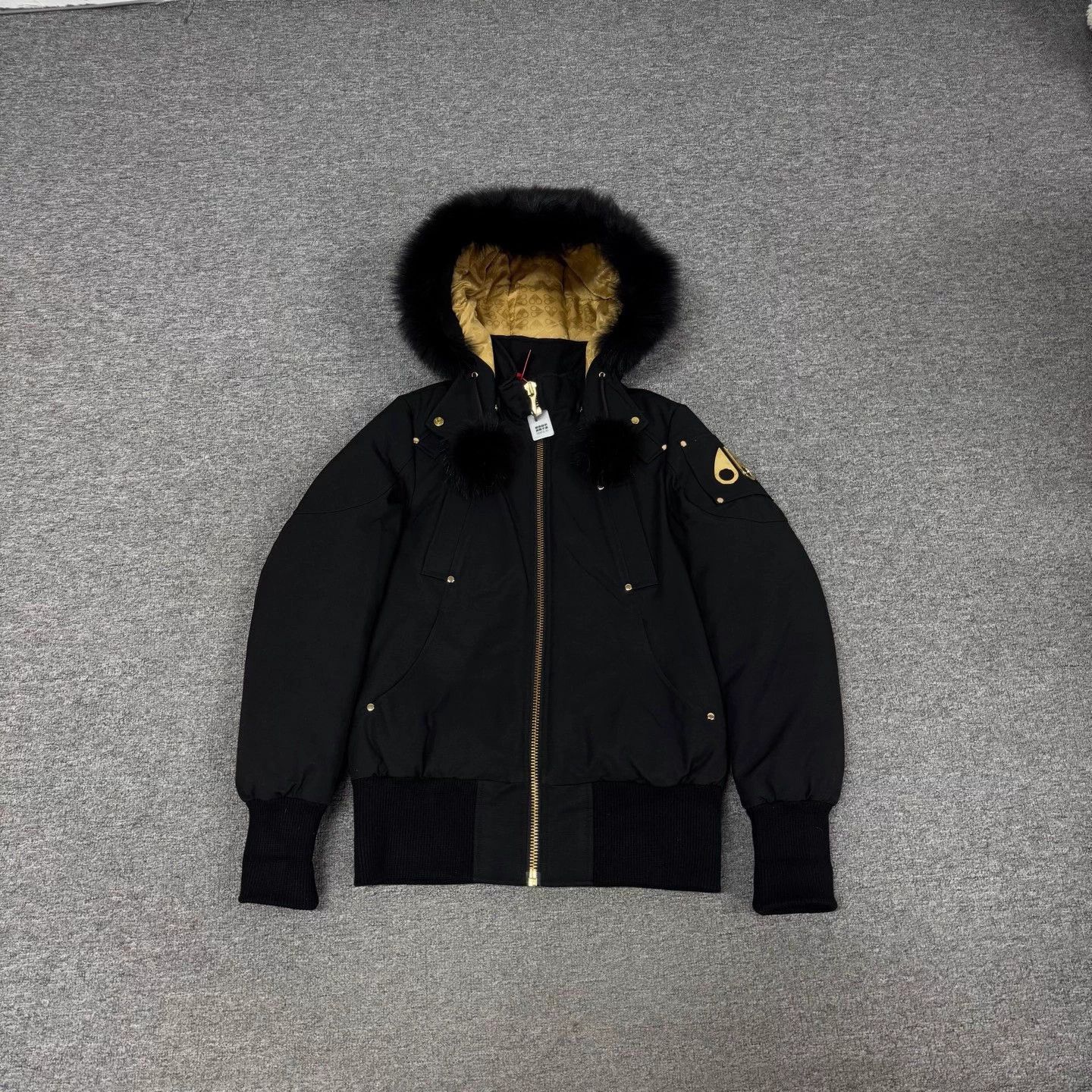 Moose Knuckles Moose Knuckles Black Gold Fur Hooded Down Jacket Size M / US 6-8 / IT 42-44 - 2 Thumbnail