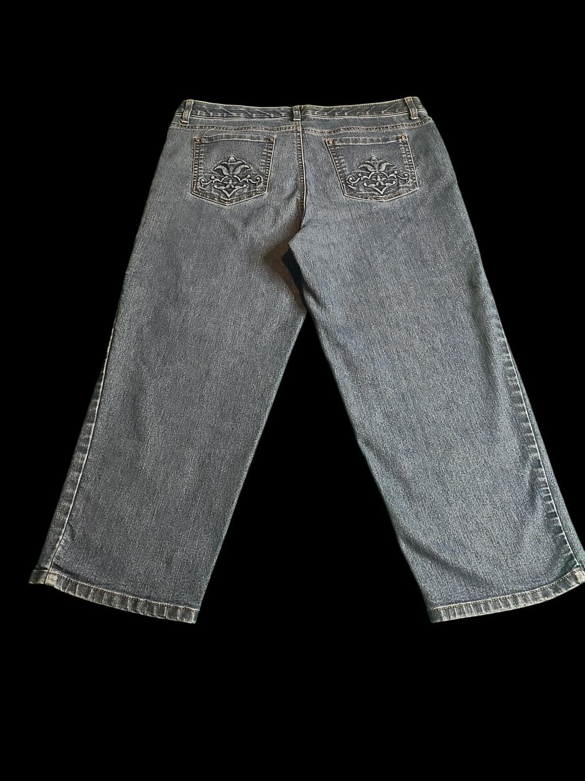 Designer JM Collection Women's Denim Pants Size 14 Size 36" / US 14 / IT 50 - 3 Thumbnail