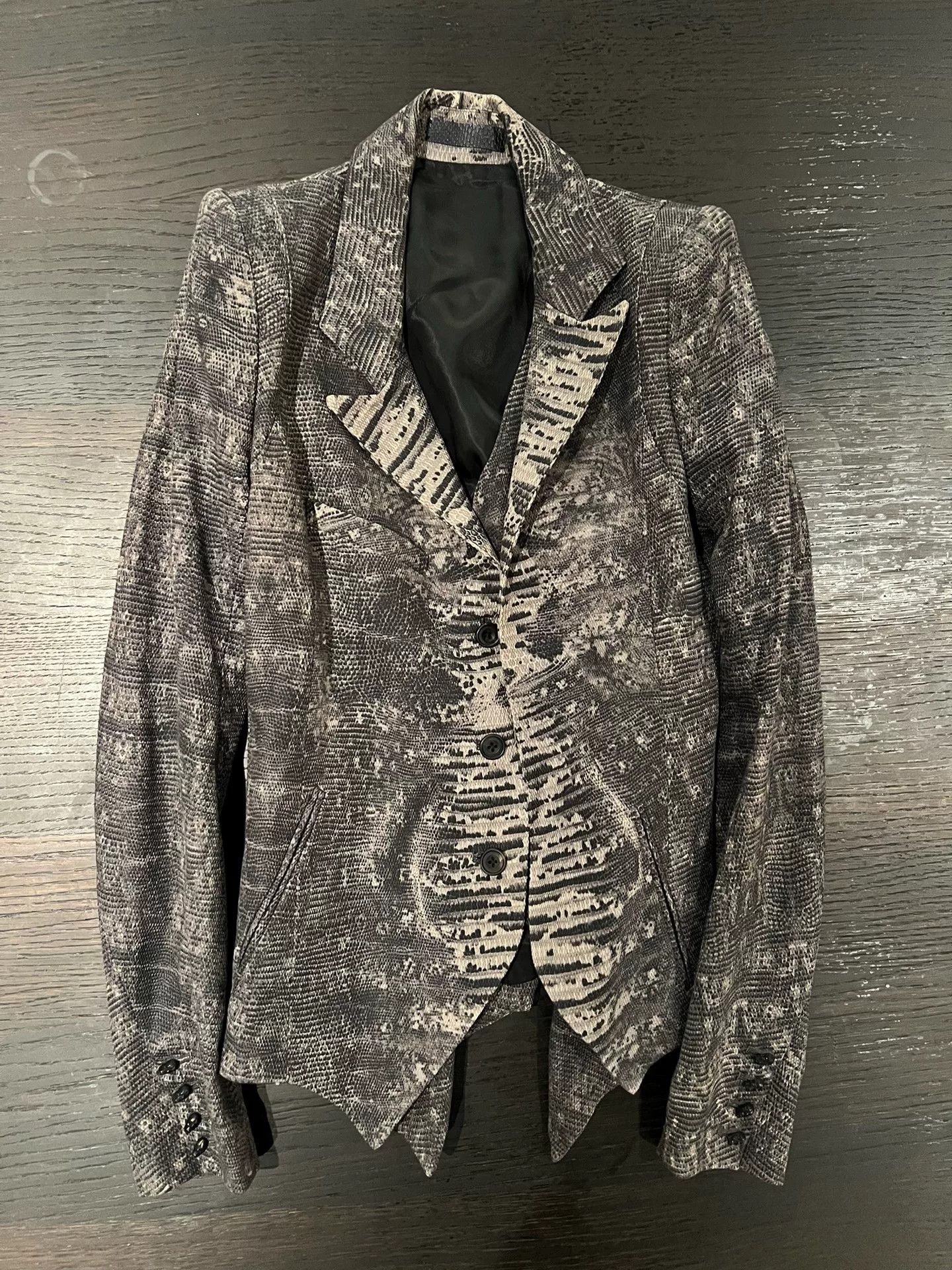 If Six Was Nine Reptile Snake Print Blazer Jacket Size XS / US 0-2 / IT 36-38 - 1 Thumbnail