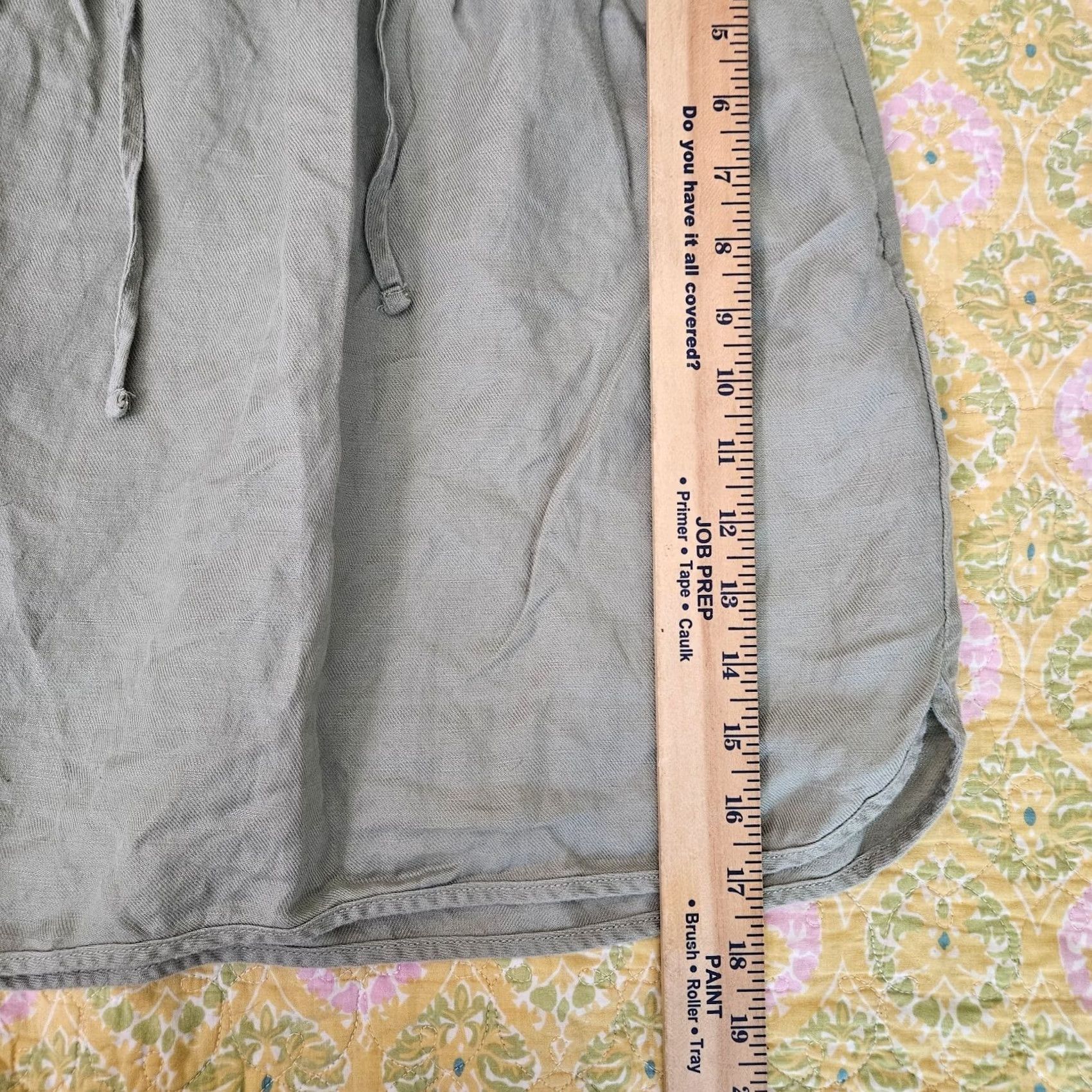 Madewell Madewell Skirt Mini Pull on Linen Lyocell Green S Small Size Regular Size 28" / US 6 / IT 42 - 4 Thumbnail