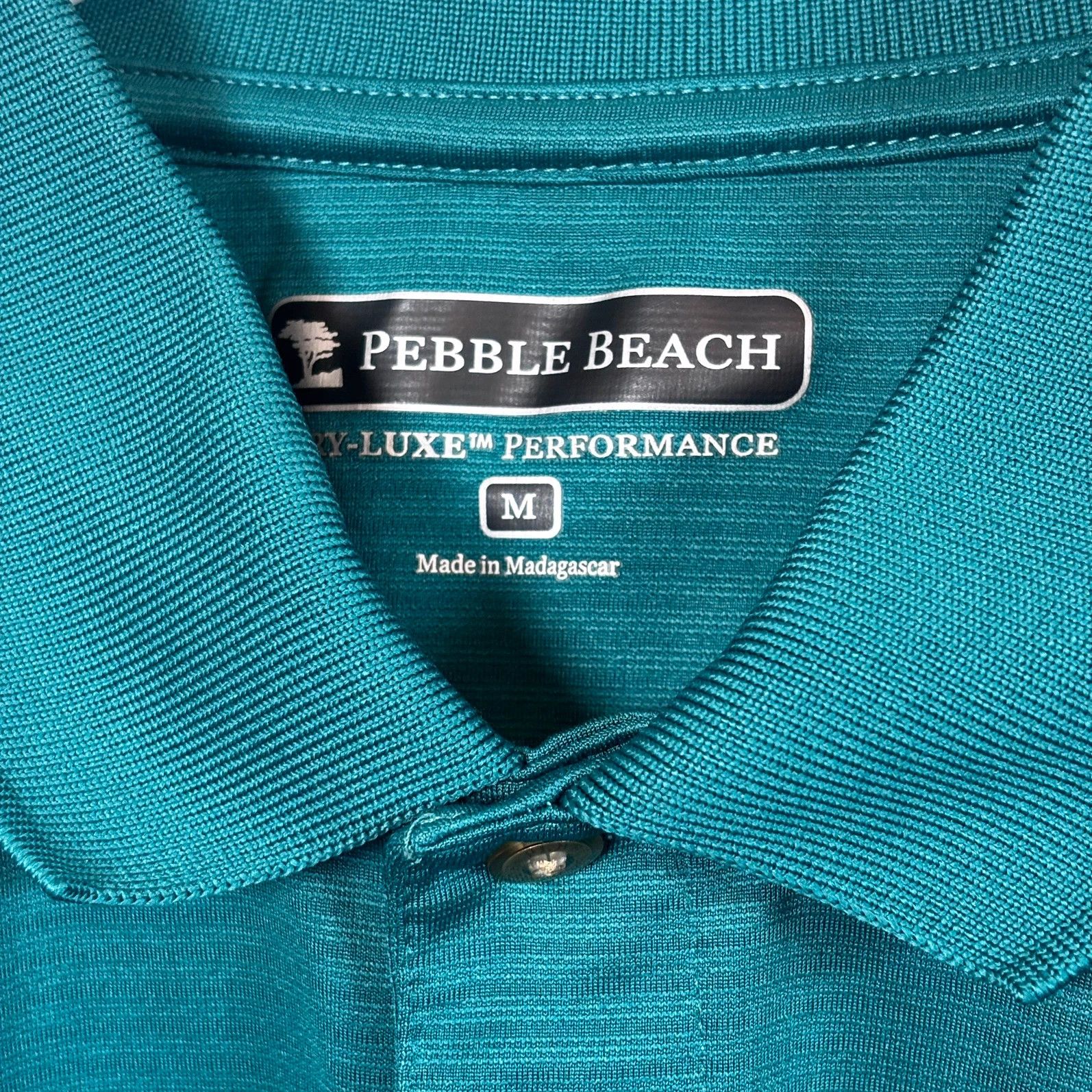 Lone Cypress By Pebble Beach Pebble Beach Golf Polo Shirt Men M Teal Blue Performance Dry Size US M / EU 48-50 / 2 - 4 Thumbnail