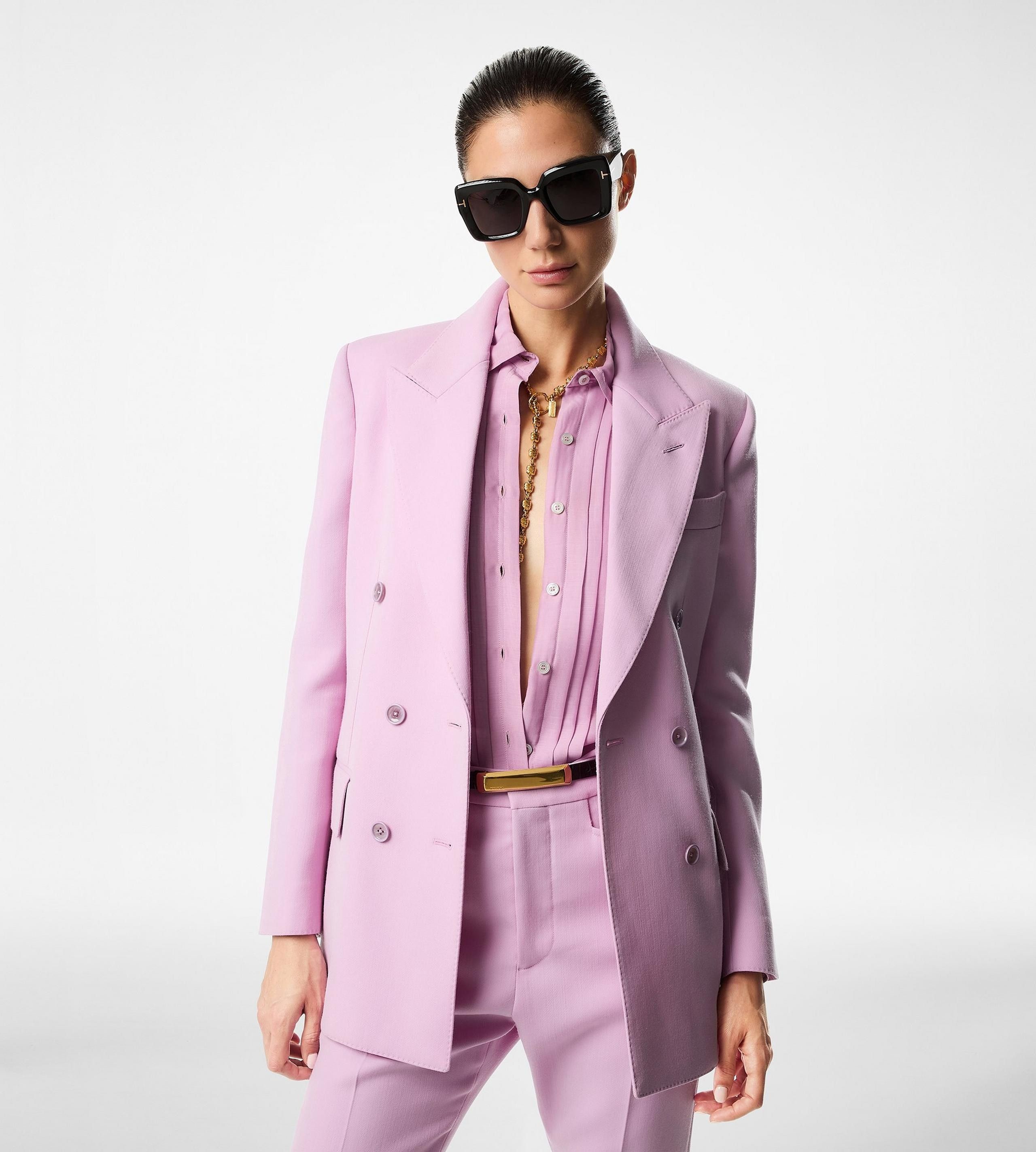 Tom Ford o1w1db10525 GI2971 Double-breasted Jacket in Purple Size XL / US 12-14 / IT 48-50 - 2 Thumbnail