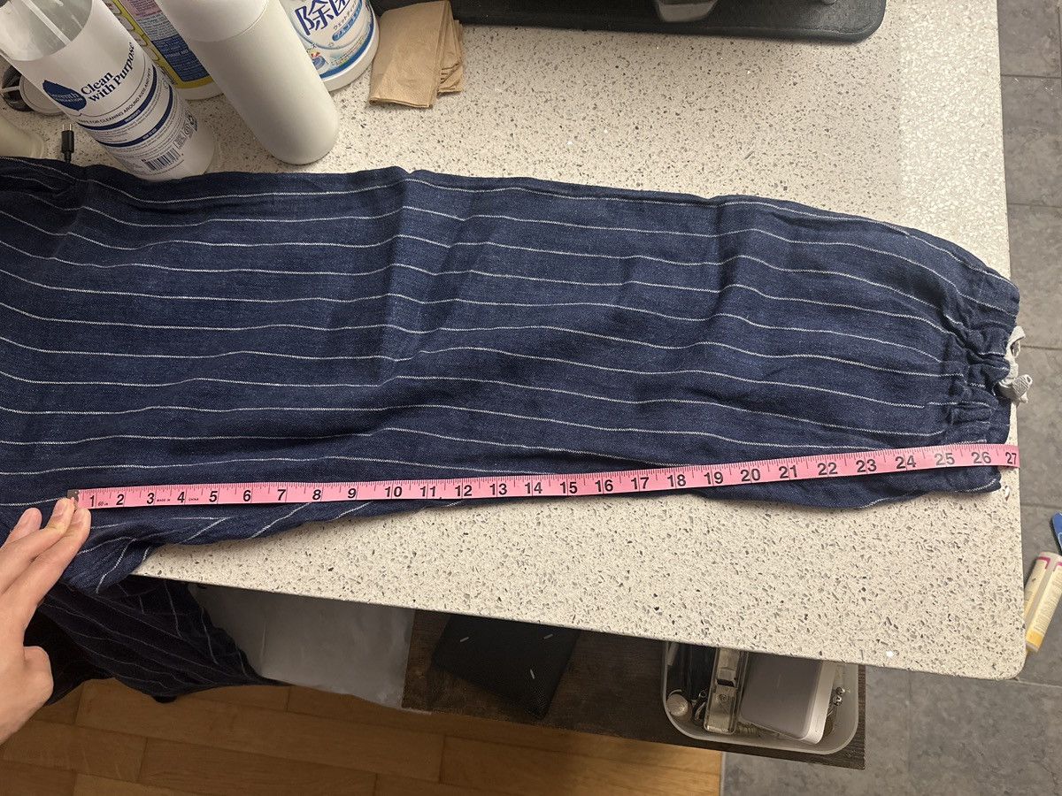 L.E.J London L.E.J Navy Stripe ORGANIC LINEN ELASTICATED WAIST Size US 32 / EU 48 - 8 Thumbnail