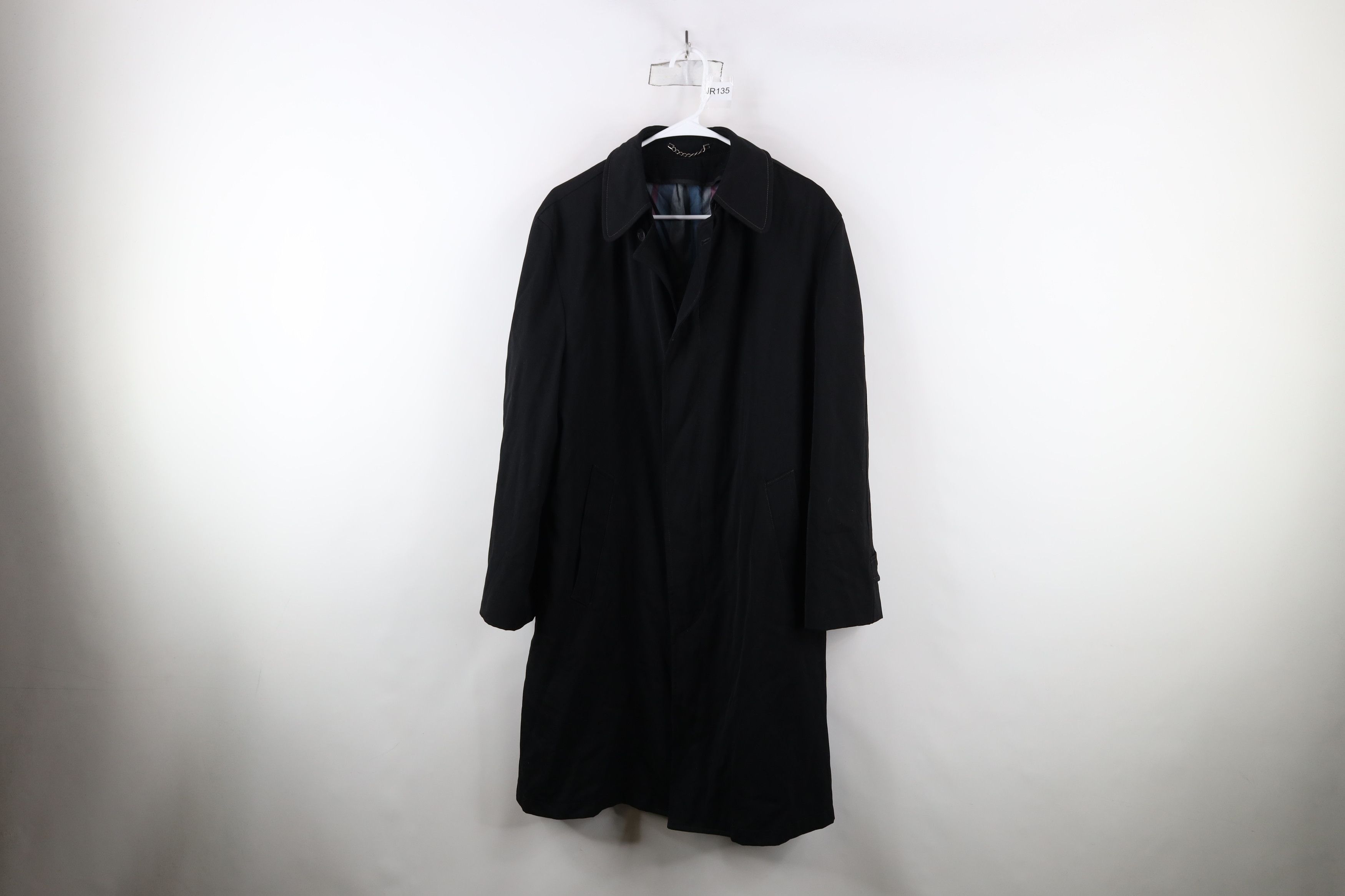 Vintage Vintage 50s 60s Streetwear Trench Coat Jacket Black USA Size US XL / EU 56 / 4 - 1 Thumbnail