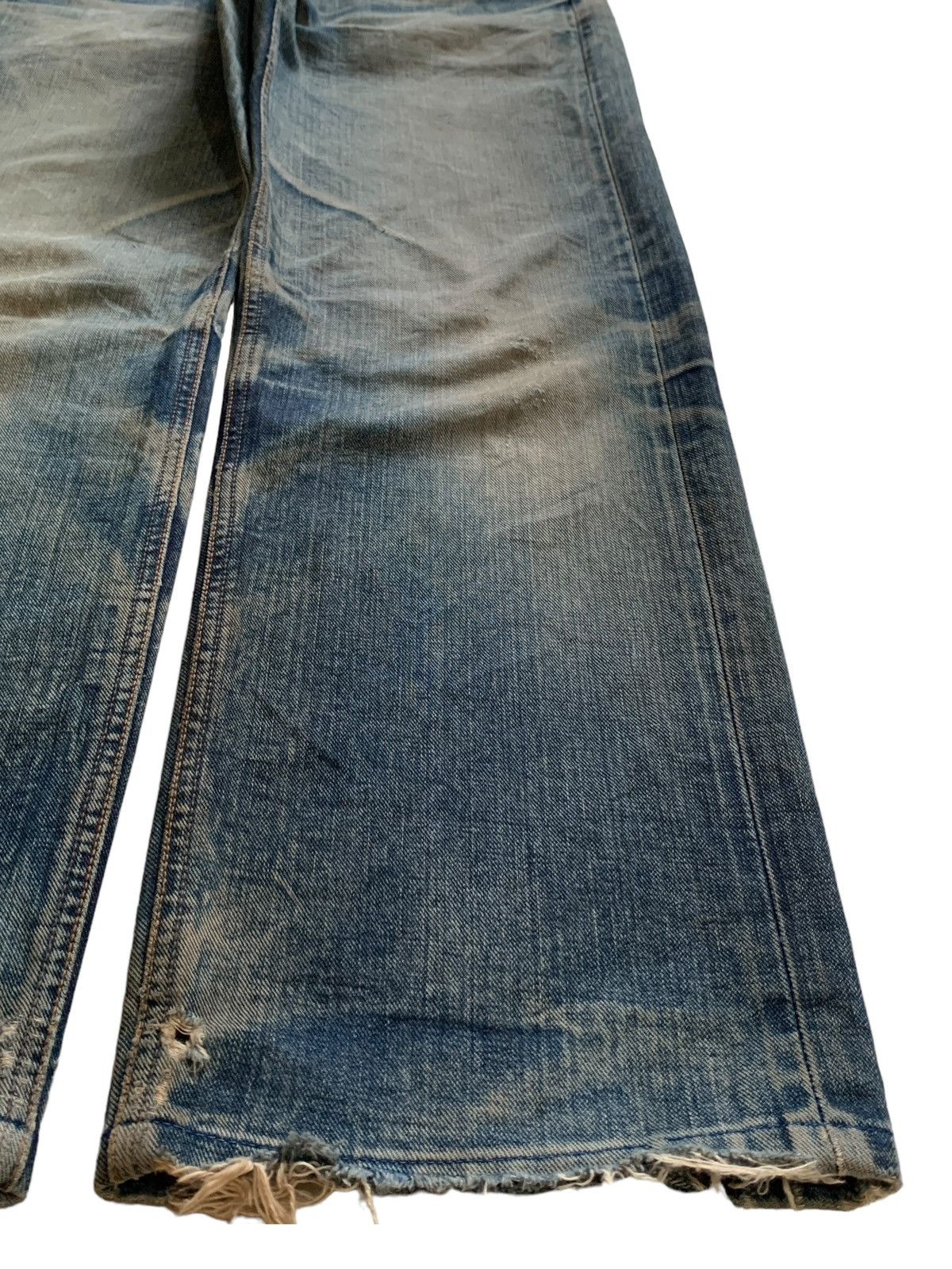 Hypebeast Vintage Paul Smith Red Ear Selvedge Mud Wash Rip Baggy Jeans Size US 31 - 8 Thumbnail