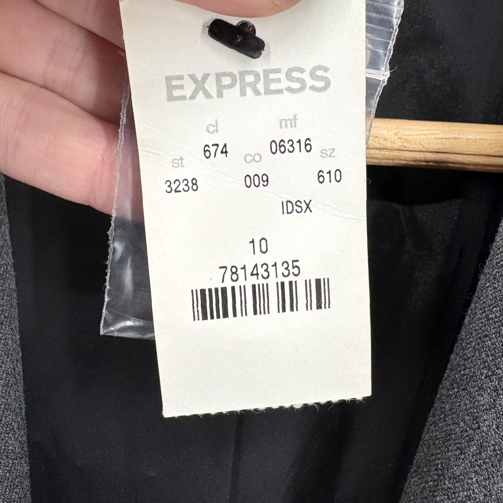 Express Express Blazer Womens 10 Gray Tailored Stretch Lined Business Suit Jacket Formal Size L / US 10 / IT 46 - 5 Thumbnail
