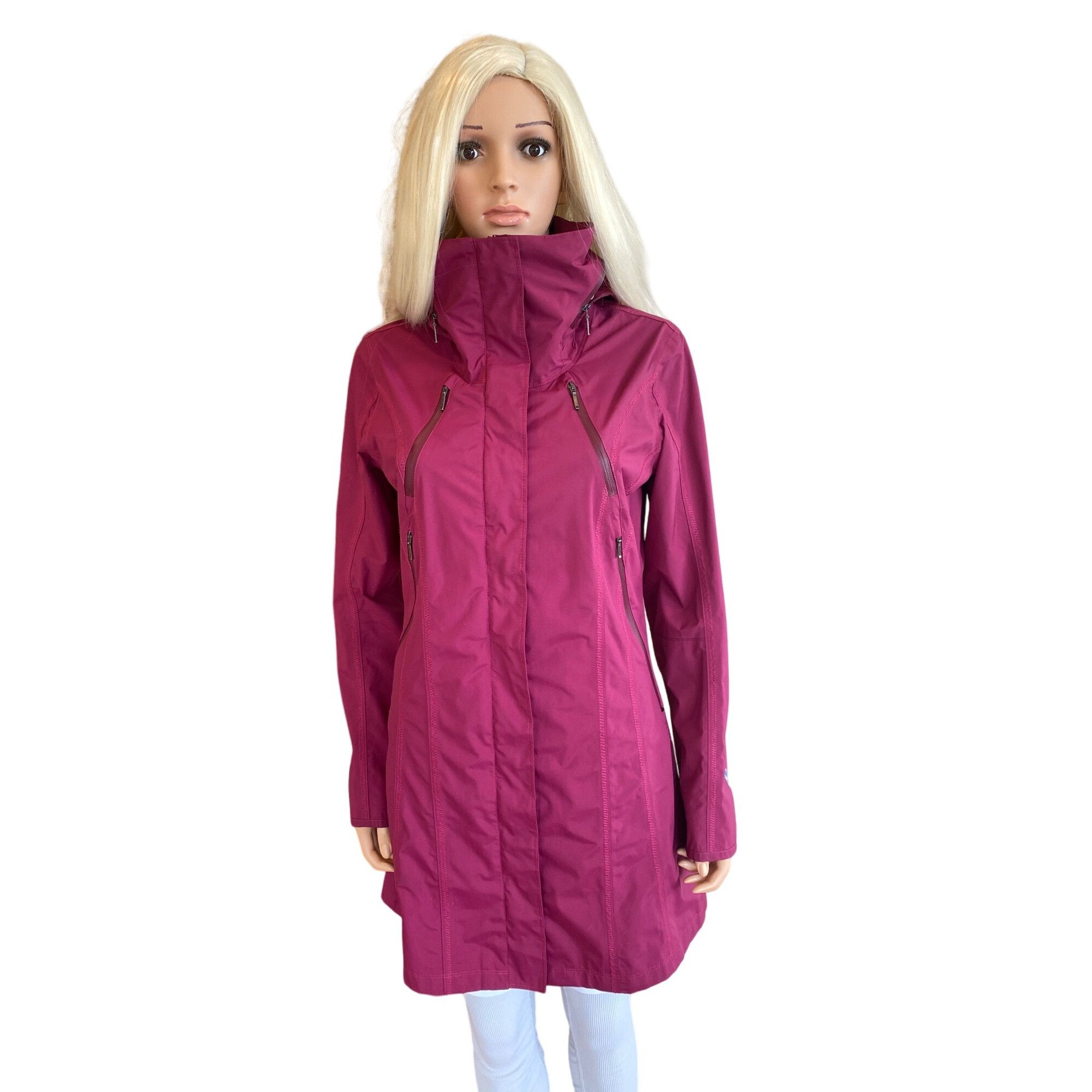Kuhl Women's Joni Waterproof Trench Jacket Vino Pink Plum Sm
