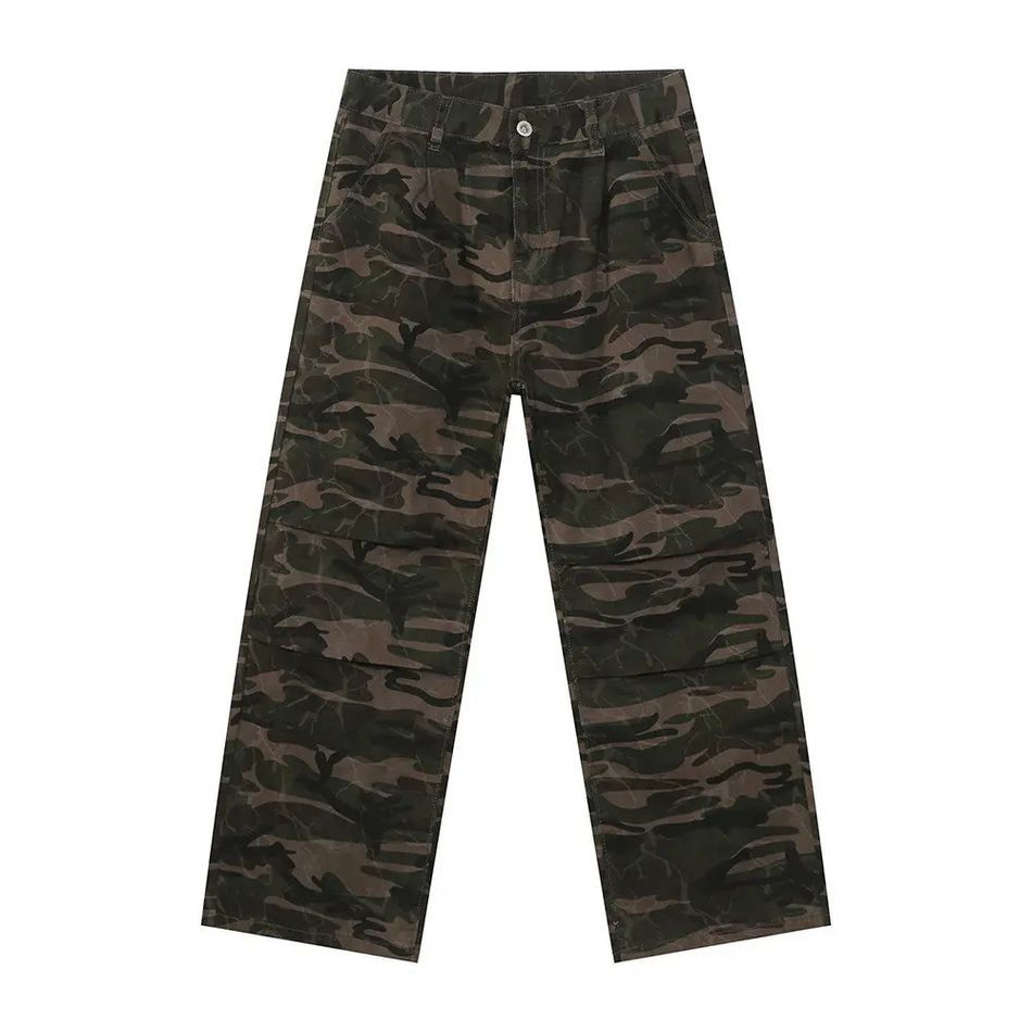 Japanese Brand Retro loose wide leg camouflage jeans Size US 32 / EU 48 - 5 Thumbnail