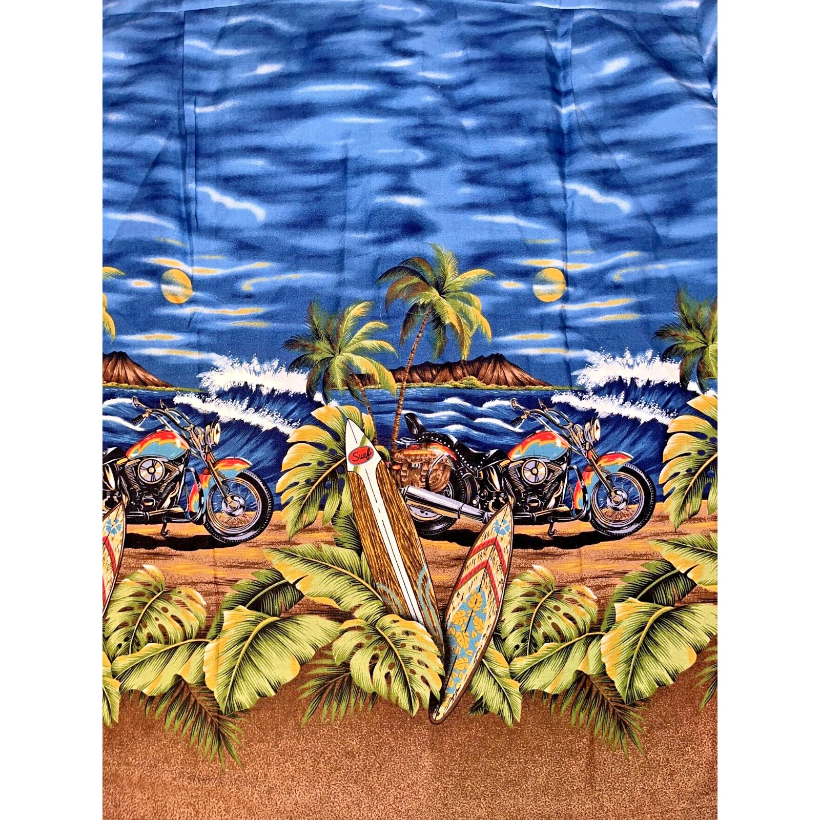 Other Kys Hawaiian Shirt Mens Large Motorcycle Palms Short Sleeve Size US L / EU 52-54 / 3 - 5 Thumbnail