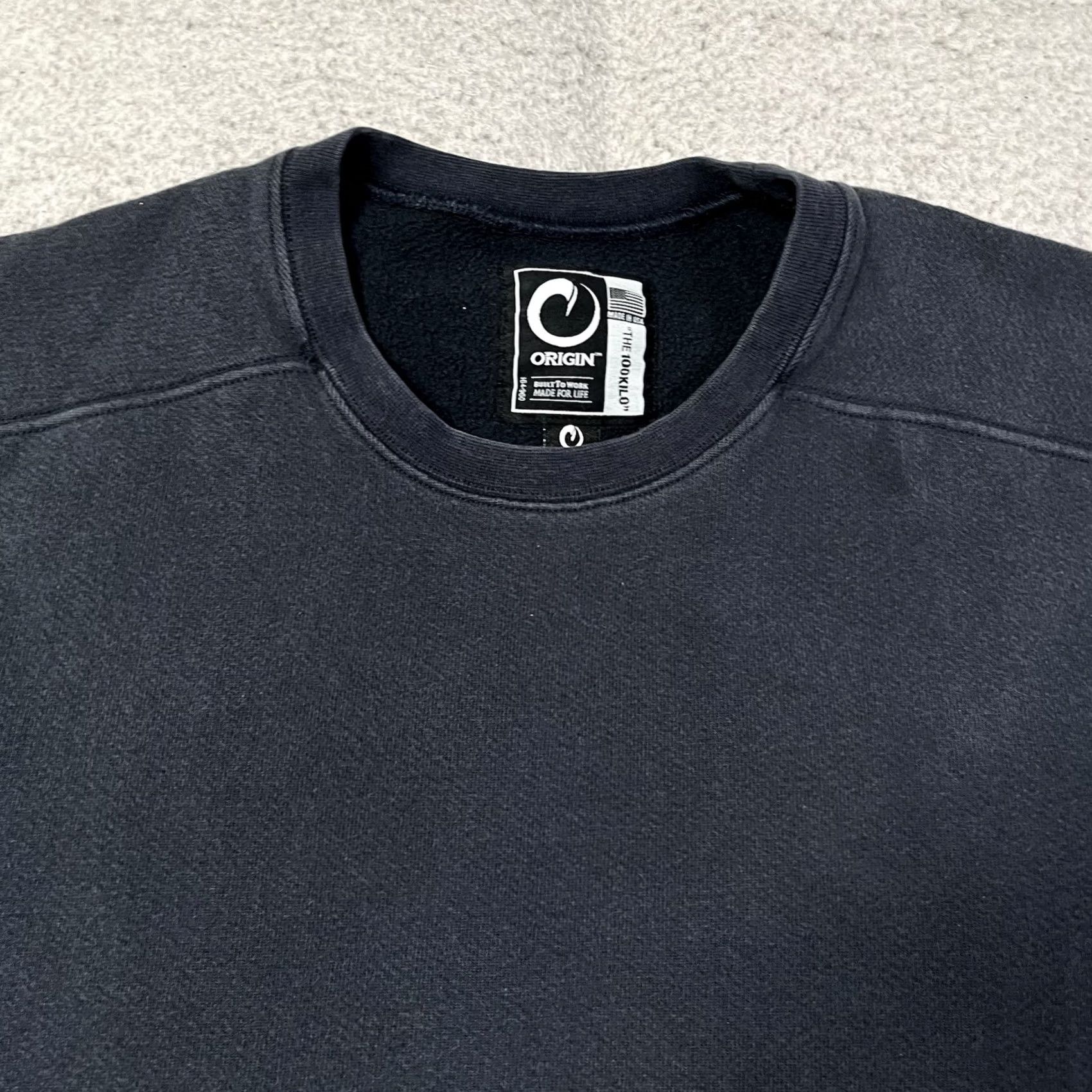 Vintage Origin Sweatshirt Mens S Blue Cotton Heavy Fleece Logo Embroidered Outdoor Hiking Crewneck Trapdoor? Size US S / EU 44-46 / 1 - 2 Thumbnail