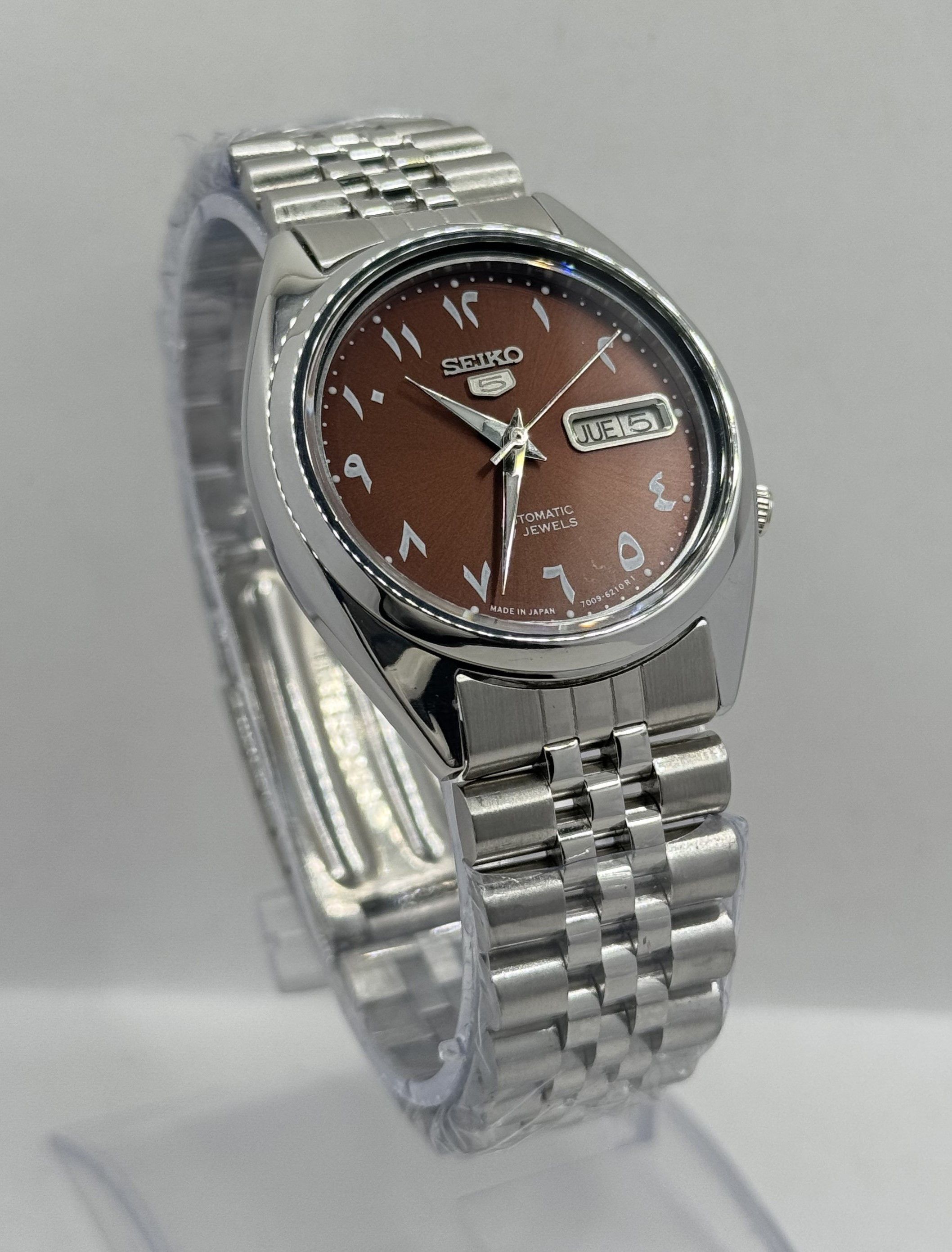 Seiko Seiko 5 Automatic Arabic Dial Wrist Watch Day/Date Japan Size 36 - 6 Thumbnail