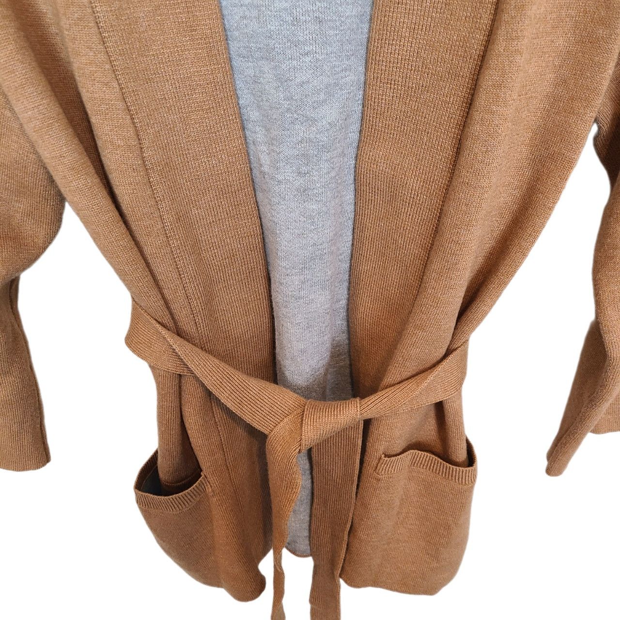 Anthropologie Moth Anthropologie Sweater Cardigan S Rizzo Belted Camel Size S / US 4 / IT 40 - 4 Thumbnail