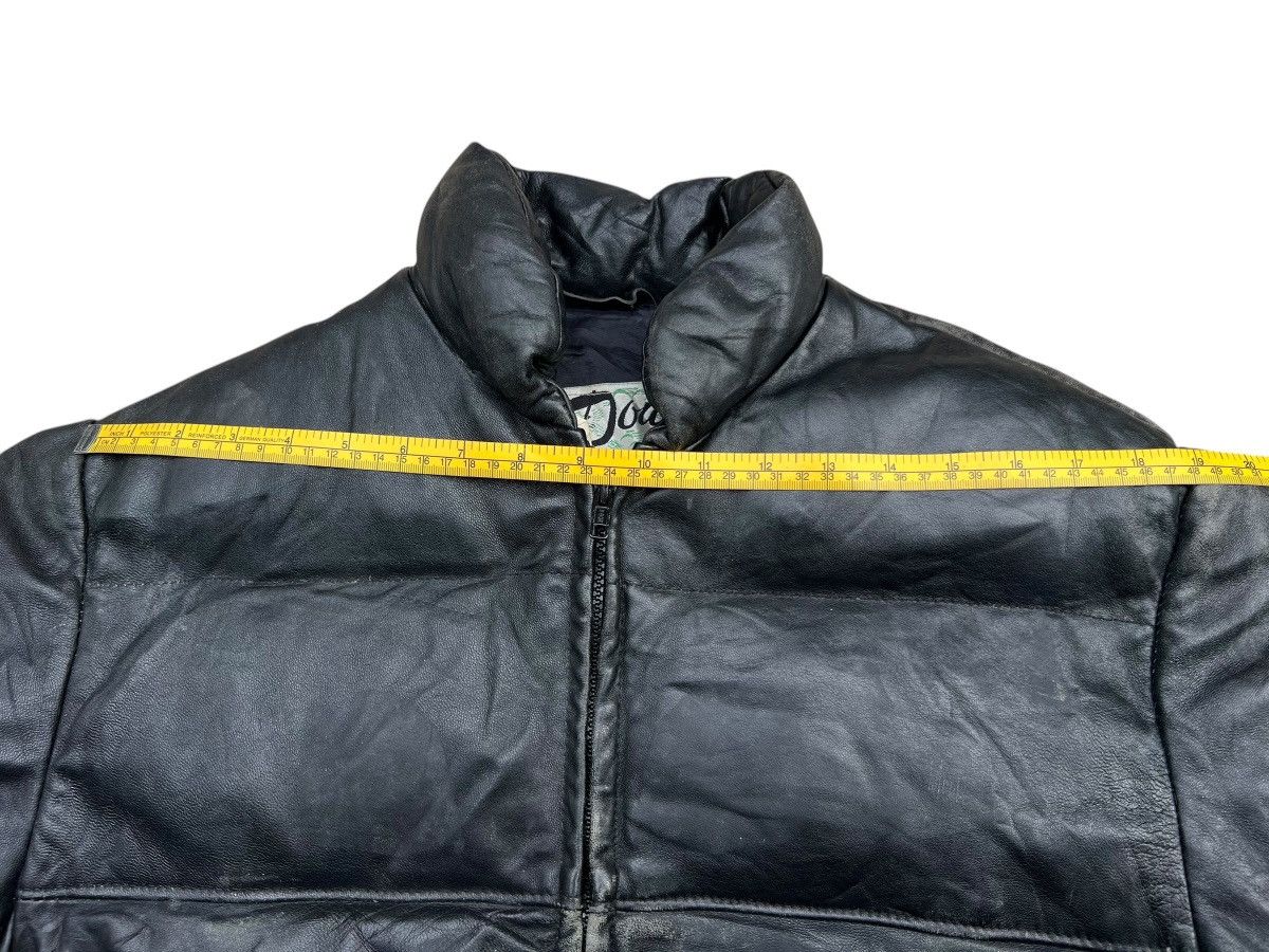 Schott × Vintage Vintage Schott Black Leather Puffer Down Jacket Size US M / EU 48-50 / 2 - 21 Thumbnail