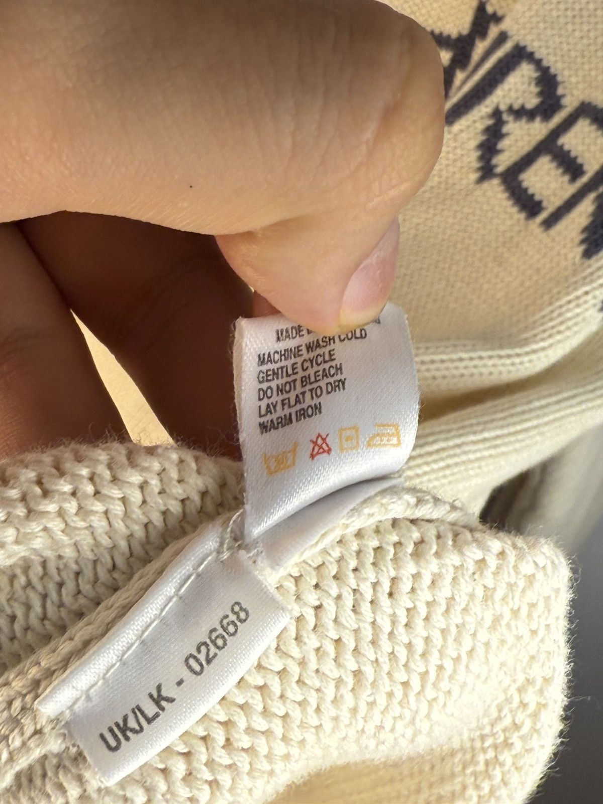 Yves Saint Laurent Cream YSL Sweater Knit Big Logo Turtleneck y2k Sweatshirt Size US L / EU 52-54 / 3 - 6 Thumbnail