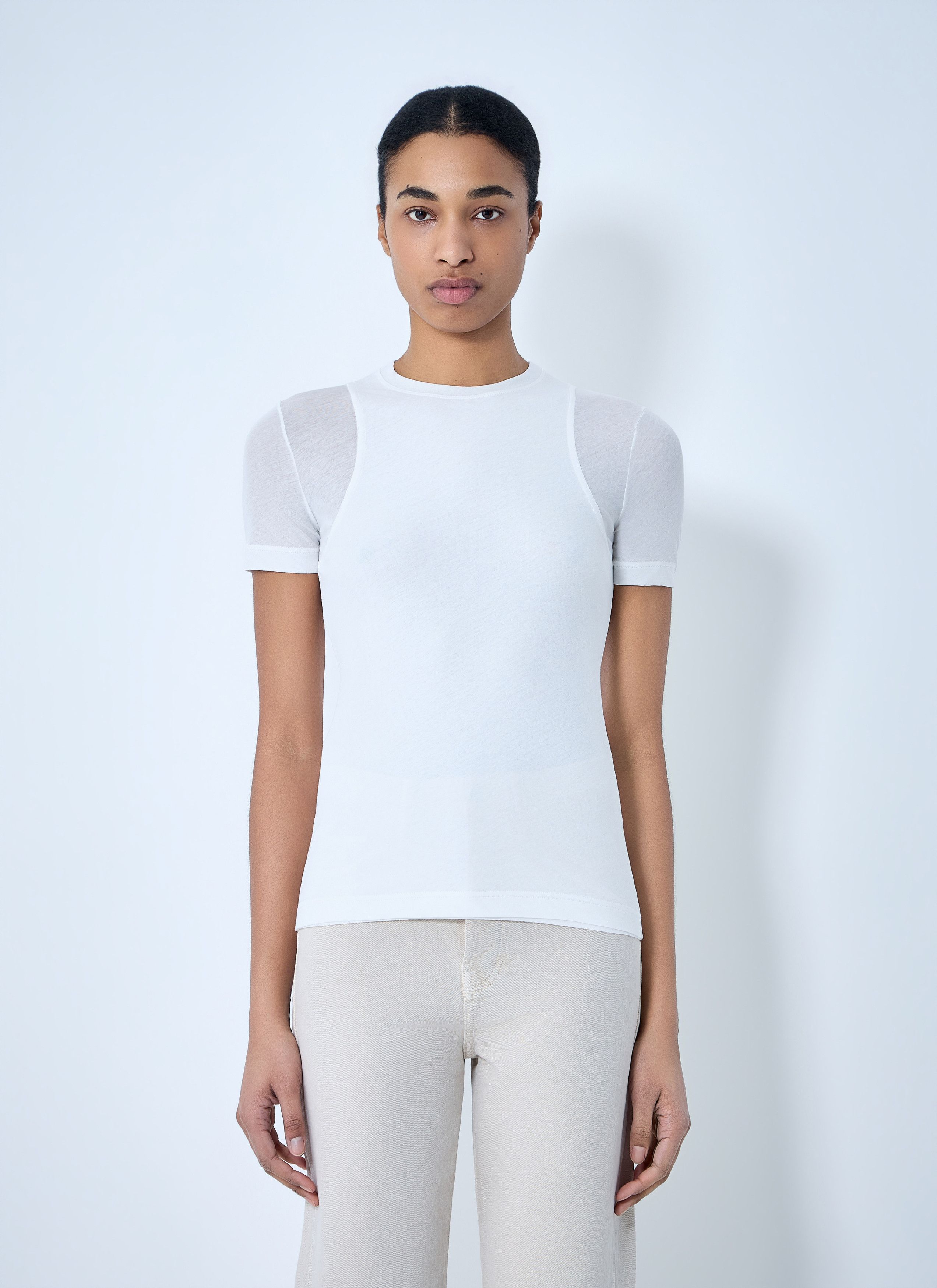 Jil Sander Crew Neck Fitted T-Shirt Size M / US 6-8 / IT 42-44 - 1 Thumbnail