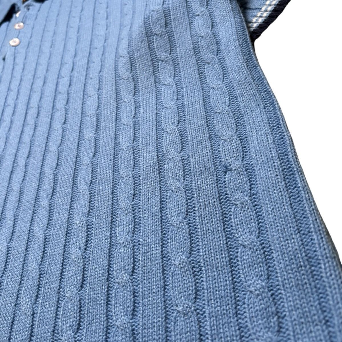 Other Vintage Y2K Koman Cable Knit Polo Shirt Short Sleeve XL Size US XL / EU 56 / 4 - 2 Thumbnail