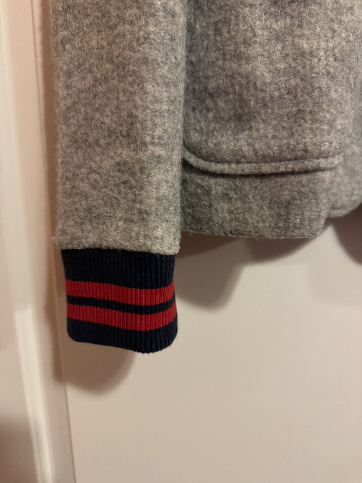 Band Of Outsiders BAND OF OUTSIDERS Felted Fleece Schoolboy Grey Blazer Size 3 Size 40R - 4 Thumbnail
