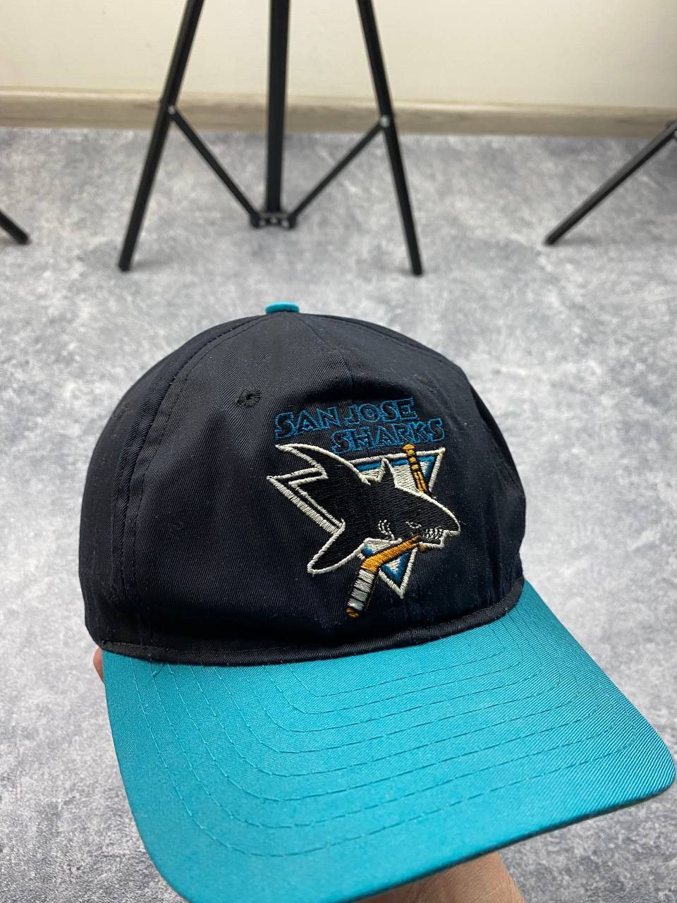 NHL × Vintage Vintage 90’s San Jose Sharks NHL Snap Back Hat Cap Size ONE SIZE - 2 Thumbnail