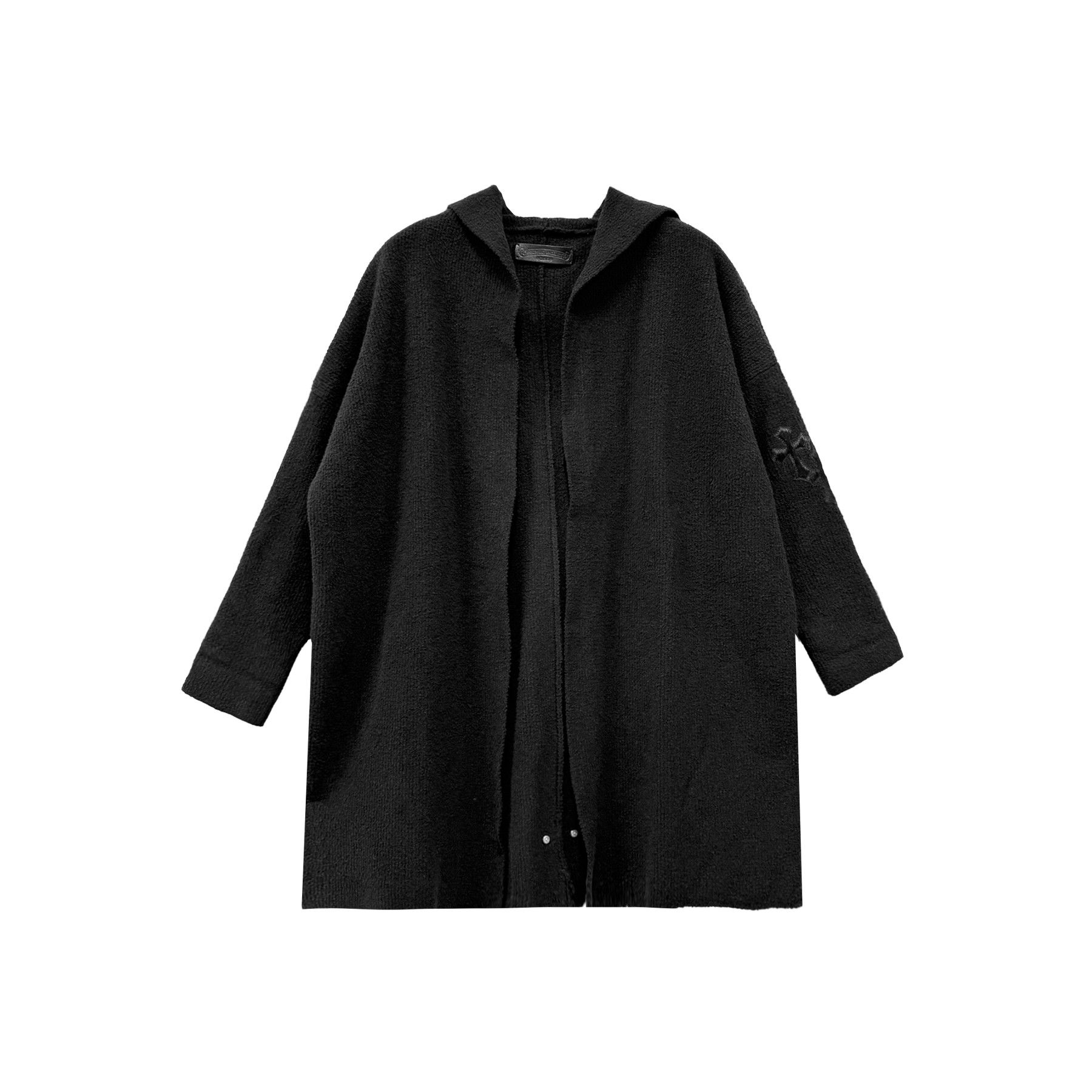 Chrome Hearts Pony Hair Cross Leather Patch Cardigan