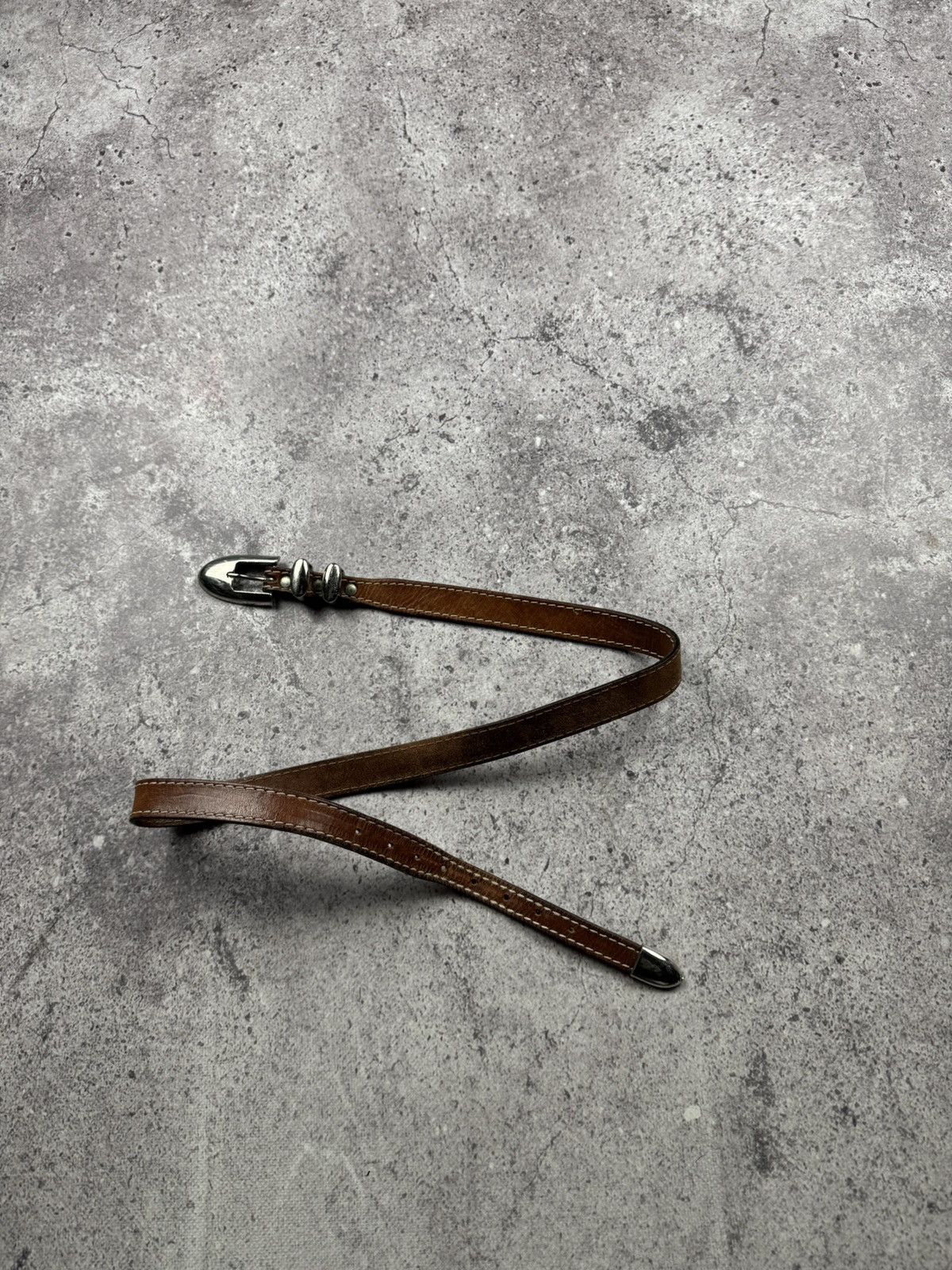 Japanese Brand 00’S NUMBER NINE STYLE JAPAN COWBOY Y2K NAVY BELT ARCHIVE Size ONE SIZE - 4 Thumbnail