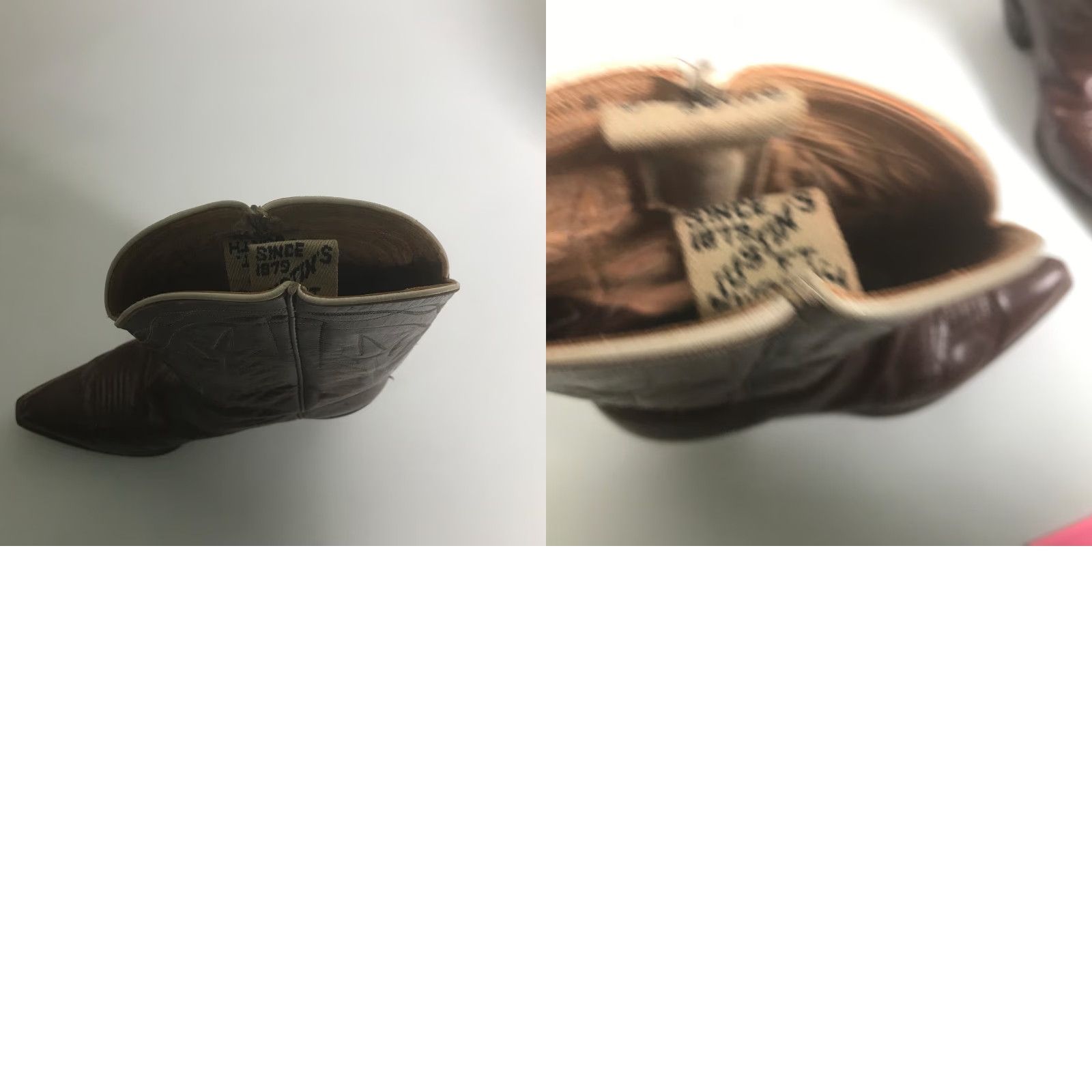 Justin Boots VINTAGE Justin Boots Womens 6 Brown Leather Western Cowboy Pull Tabs 1950s Womens Size US 6 / IT 36 - 8 Thumbnail