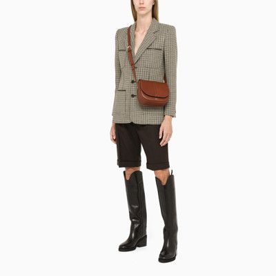 Saint Laurent Paris o1s1wg110924 Pleated Bermuda Shorts in Gabardine in Brown Size 28" / US 6 / IT 42 - 3 Thumbnail