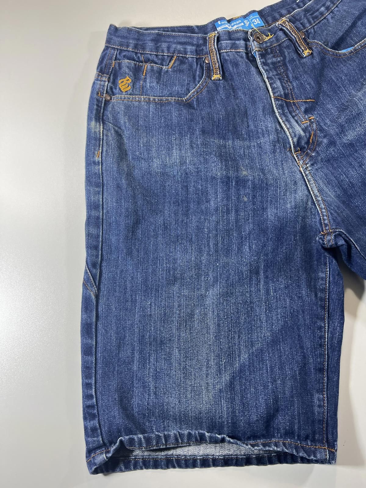 Unknown London Vintage Men's Rocawear Blue Denim Shorts Size 34 Size US 34 / EU 50 - 3 Thumbnail