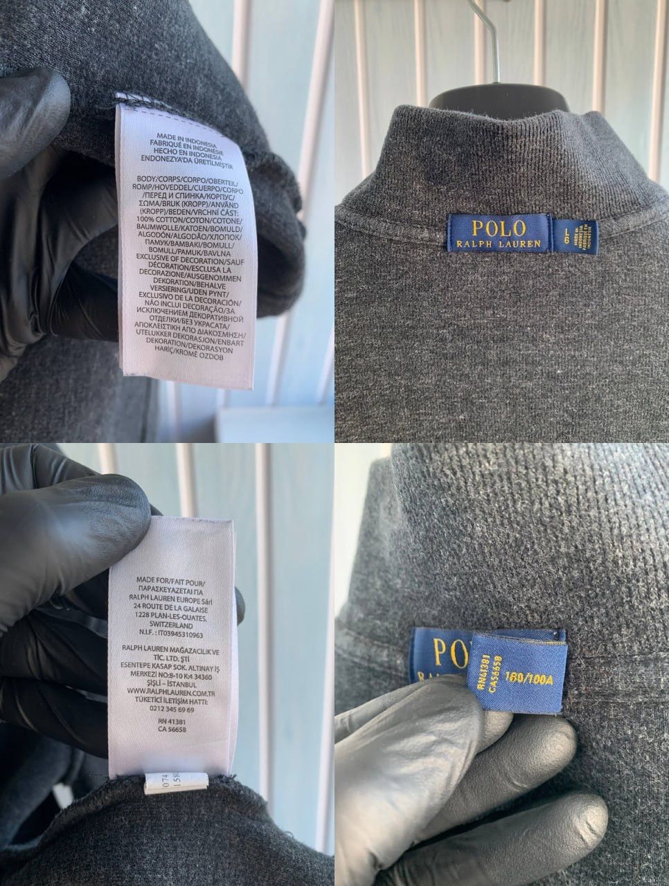 Polo Ralph Lauren Polo Ralph Lauren Grey Cotton 1/4 Zip Pullover Sweater Size US L / EU 52-54 / 3 - 20 Thumbnail